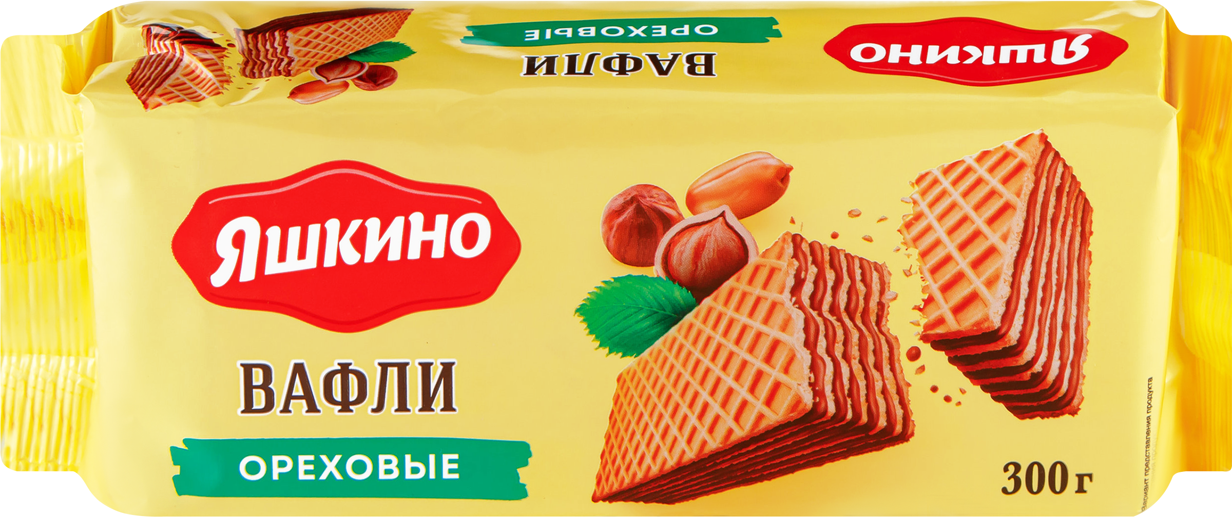 Изображение товара Вафли ЯШКИНО Ореховые, 300 г - натуральный ореховый вкус с какао Изображение товара Вафли ЯШКИНО Ореховые, 300 г - натуральный ореховый вкус с какао