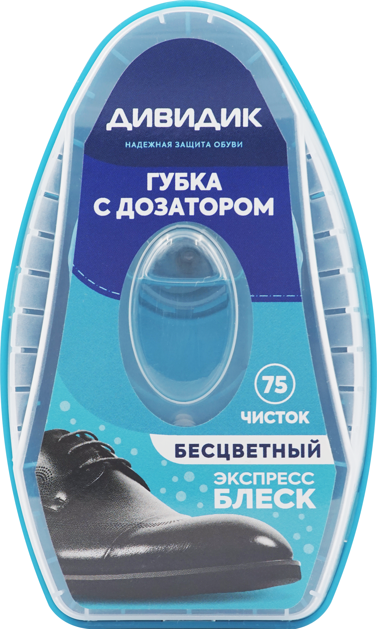 Изображение товара Губка для обуви ДИВИДИК из гладкой кожи с дозатором бесцветная Изображение товара Губка для обуви ДИВИДИК из гладкой кожи с дозатором бесцветная