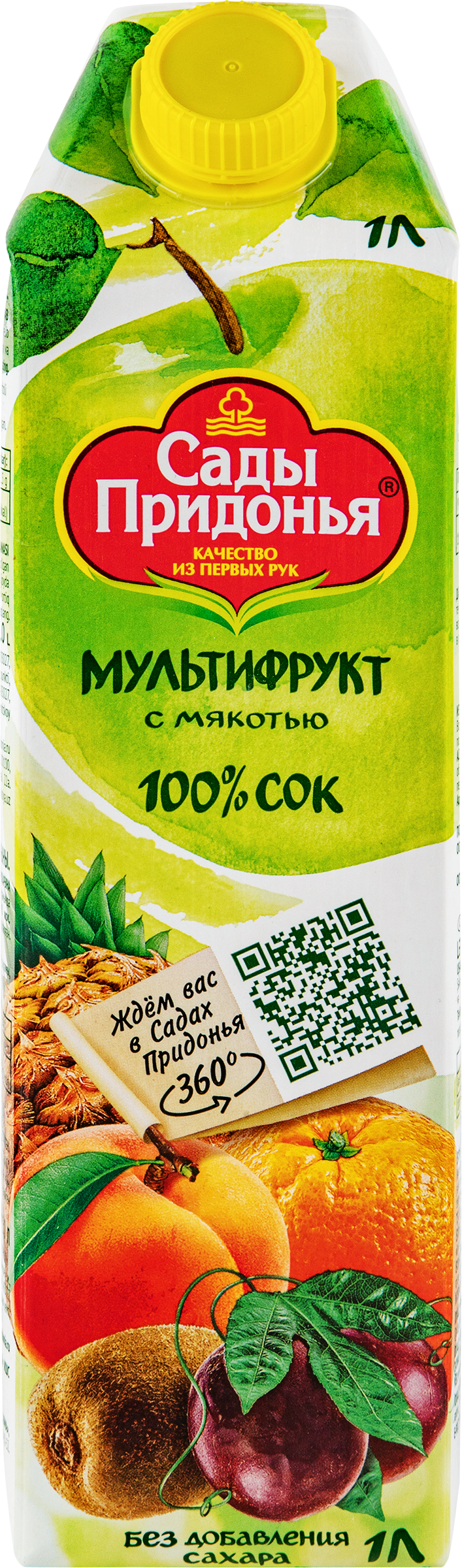 Изображение товара Сок САДЫ ПРИДОНЬЯ Мультифруктовый с мякотью восстановленный, 1л