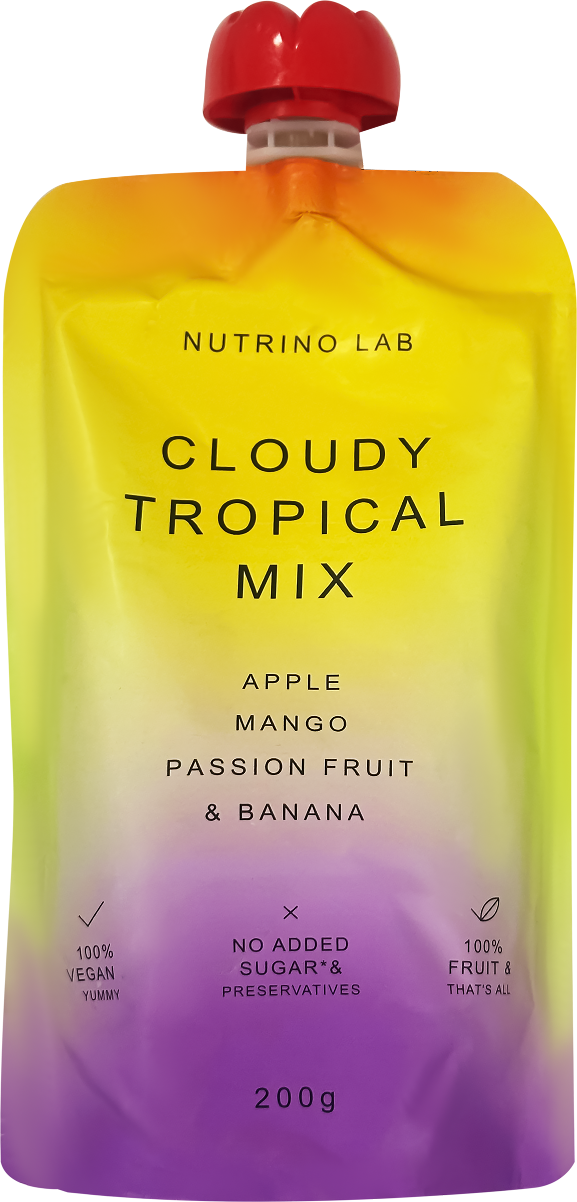 Изображение товара Пюре фруктовое NUTRINO LAB Яблоко, манго, маракуйя и банан 200г