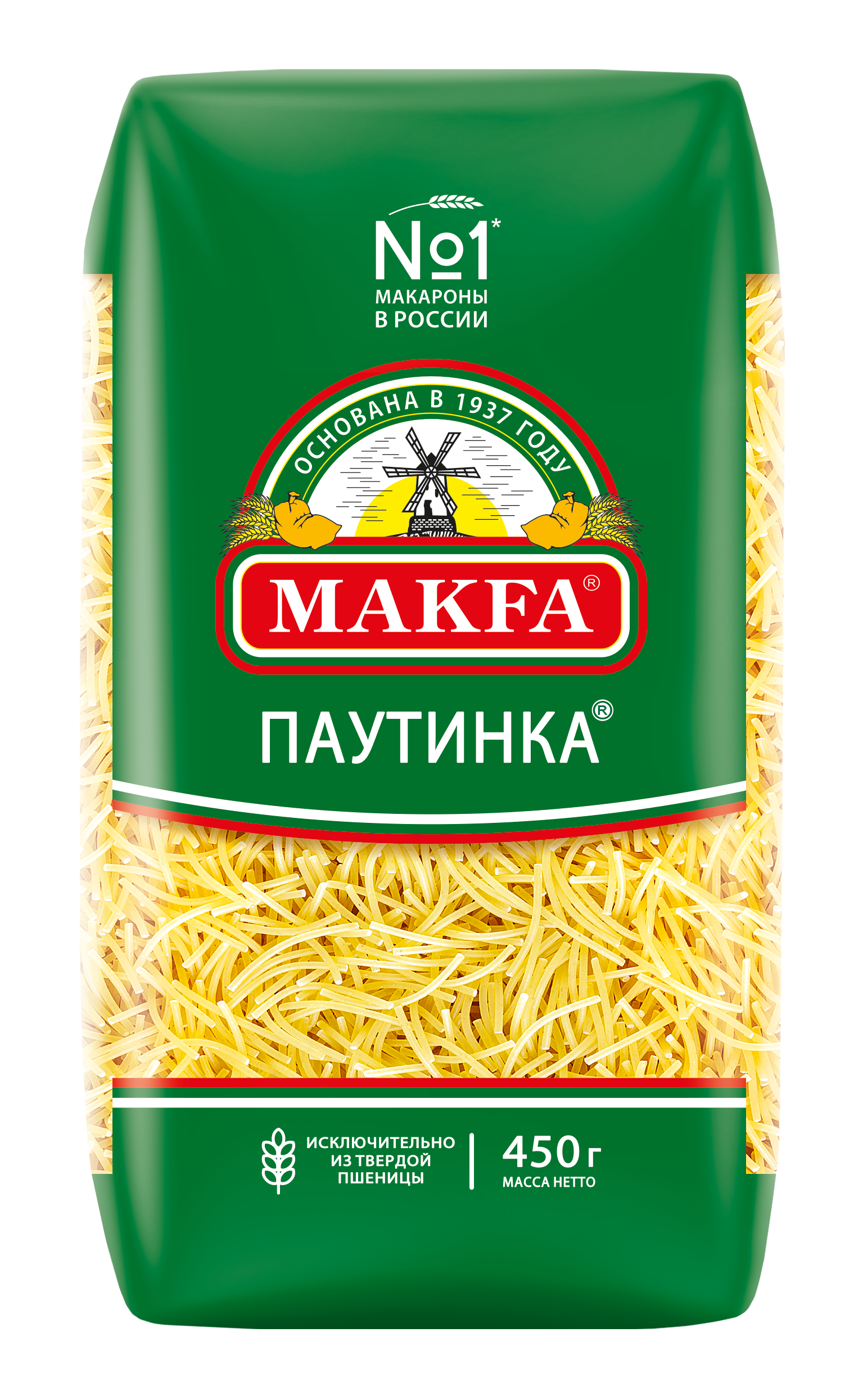 Изображение товара Макароны MAKFA Вермишель тонкая высший сорт, 450г Изображение товара Макароны MAKFA Вермишель тонкая высший сорт, 450г