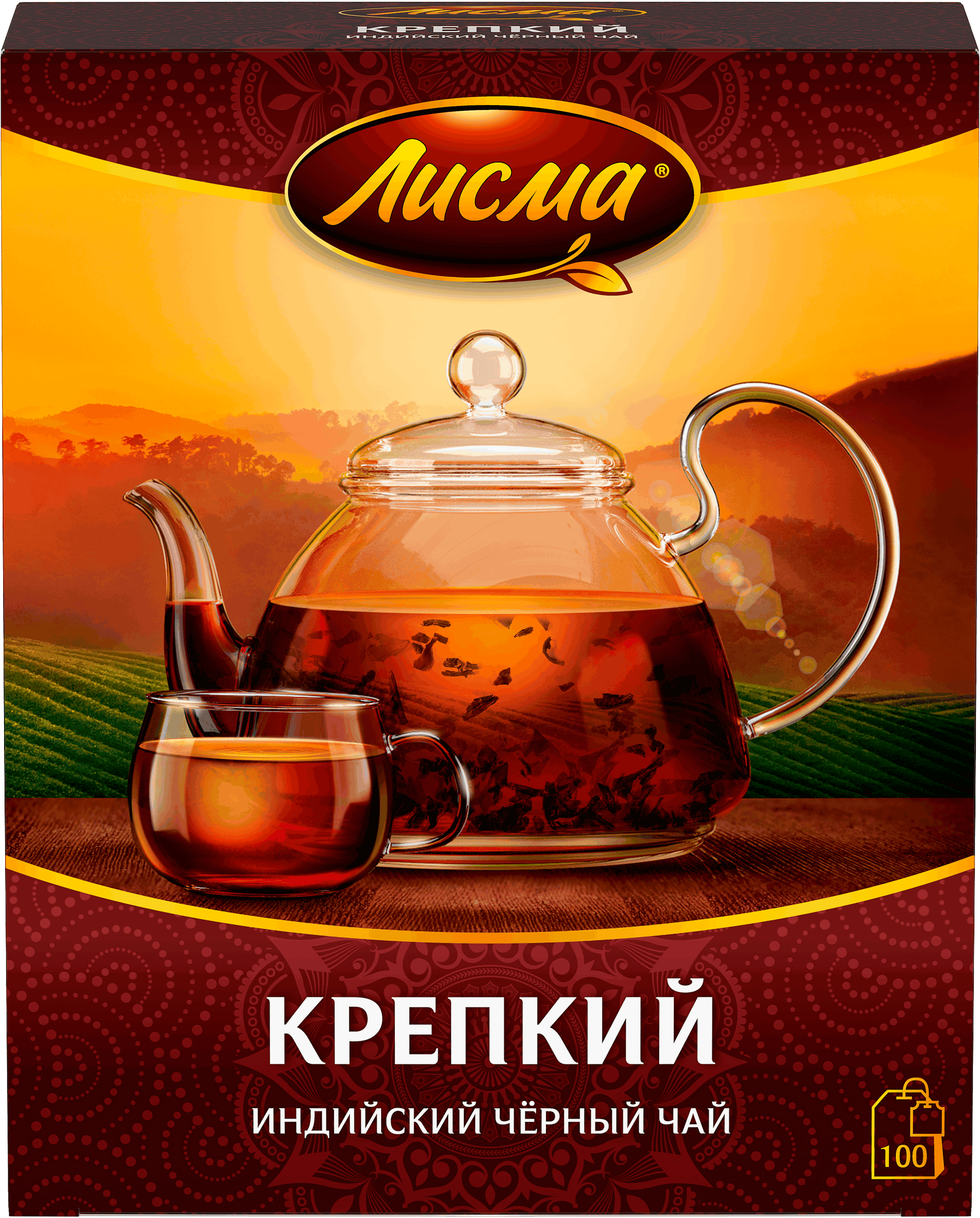 Изображение товара Чай черный ЛИСМА Крепкий Индийский байховый 100 пакетов для крепкого и насыщенного вкуса Изображение товара Чай черный ЛИСМА Крепкий Индийский байховый 100 пакетов для крепкого и насыщенного вкуса