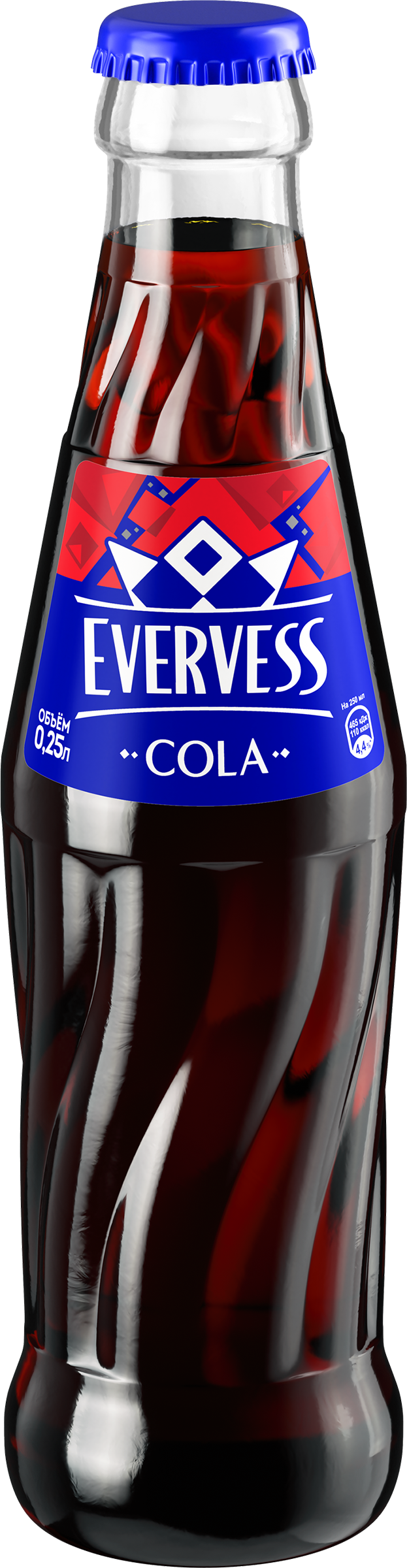 Изображение товара Газированный напиток EVERVESS Кола 0.25л, освежающий вкус, Россия