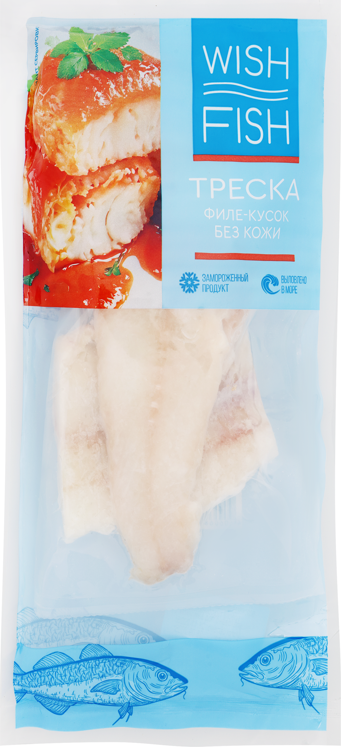 Изображение товара Замороженное филе трески WISH FISH 500г для жарки и запекания Изображение товара Замороженное филе трески WISH FISH 500г для жарки и запекания