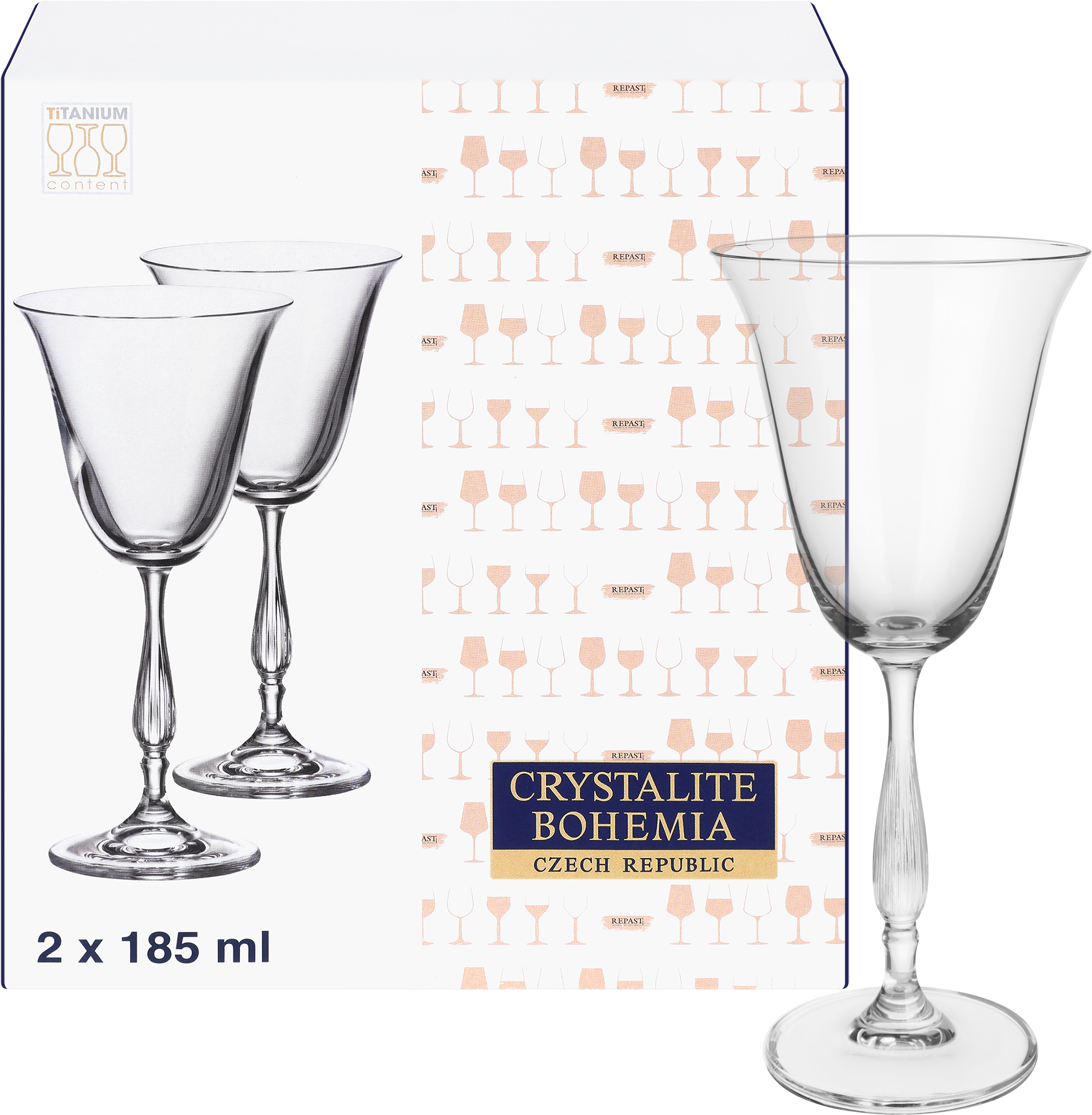 Изображение товара Набор фужеров для вина CRYSTALITE BOHEMIA Fregata/Antik 185мл 2 шт Изображение товара Набор фужеров для вина CRYSTALITE BOHEMIA Fregata/Antik 185мл 2 шт