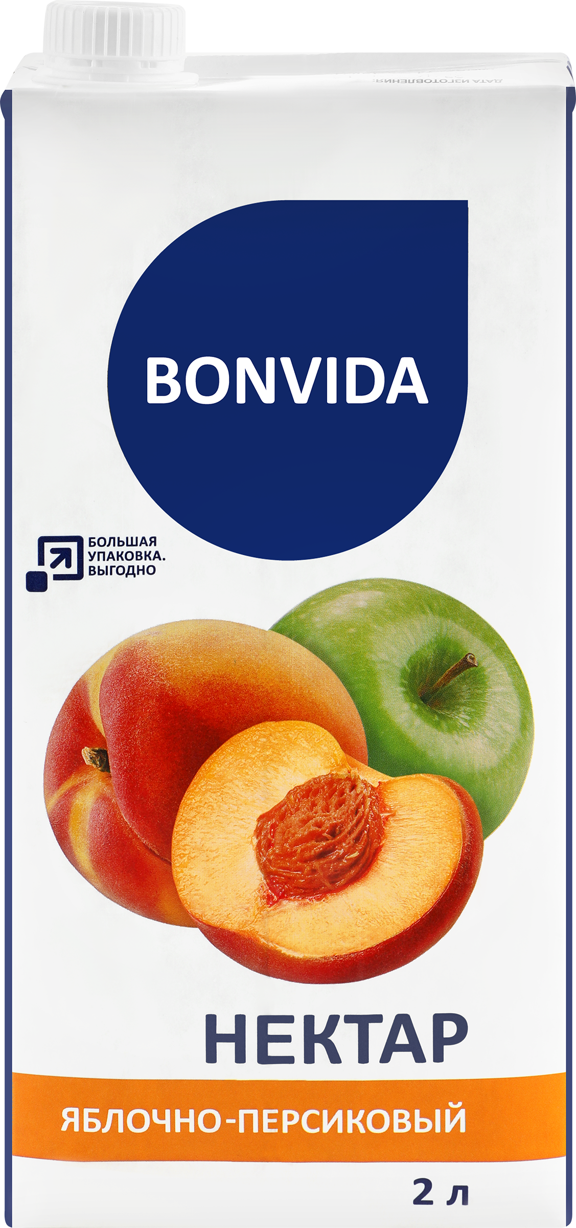 Изображение товара Нектар BONVIDA Яблочно-персиковый 2л натуральный освежающий напиток Изображение товара Нектар BONVIDA Яблочно-персиковый 2л натуральный освежающий напиток