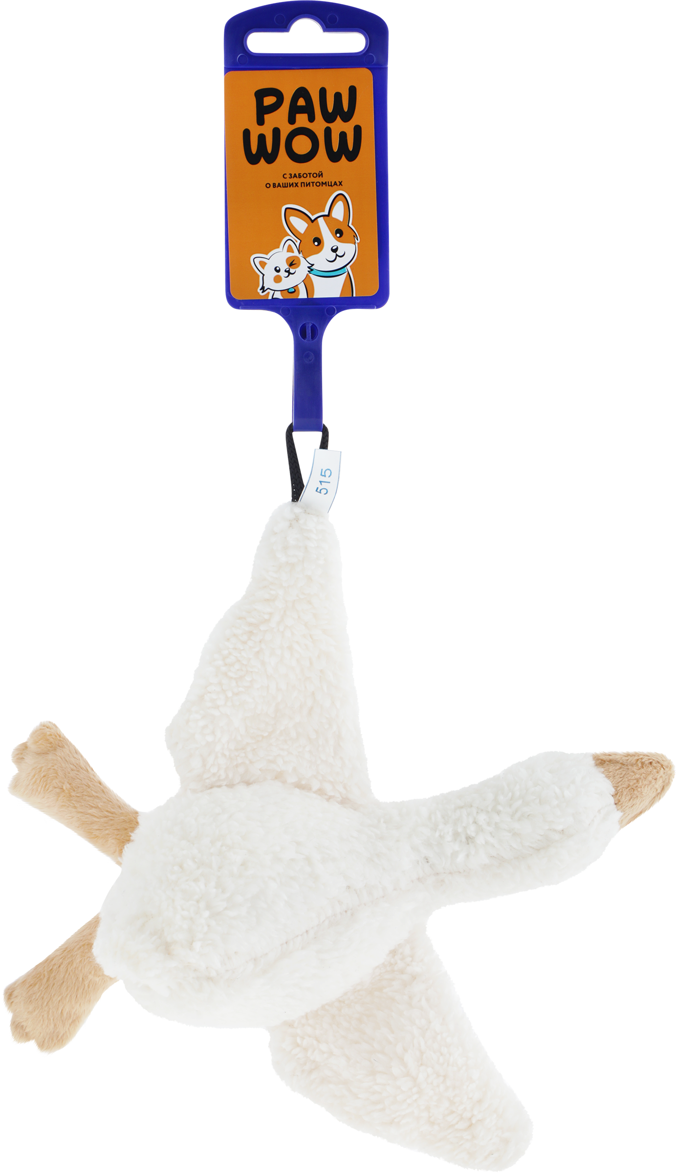 Изображение товара Игрушка для собак Гусь с пищалкой 23см PAW WOW для всех пород