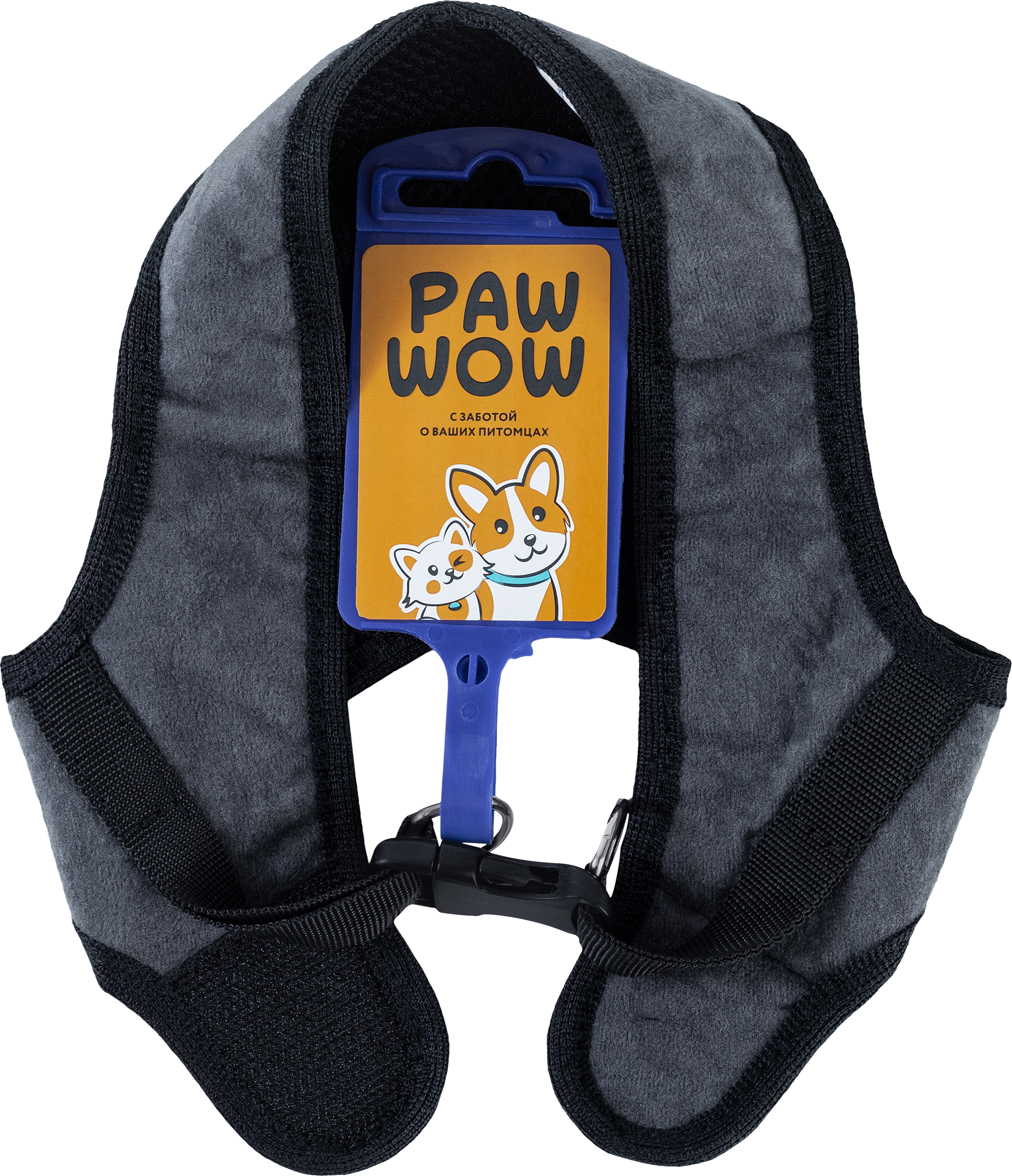 Изображение товара Шлейка для собак PAW WOW Вельветовая трехслойная 40-45см Изображение товара Шлейка для собак PAW WOW Вельветовая трехслойная 40-45см