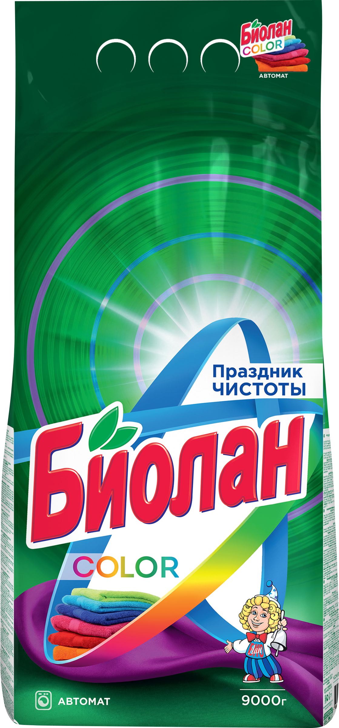 Изображение товара Стиральный порошок БИОЛАН Color Автомат 9 кг для цветных тканей