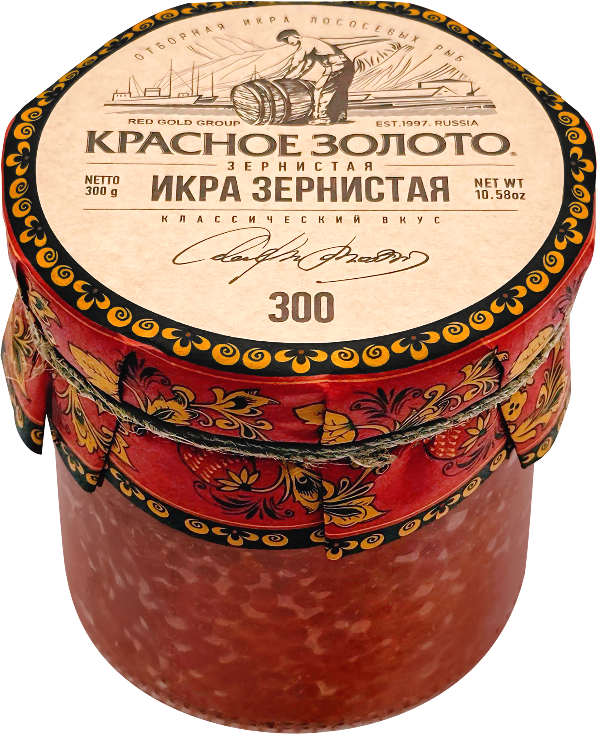 Изображение товара Икра горбуши КРАСНОЕ ЗОЛОТО тихоокеанская зернистая соленая 250г в банке Изображение товара Икра горбуши КРАСНОЕ ЗОЛОТО тихоокеанская зернистая соленая 250г в банке