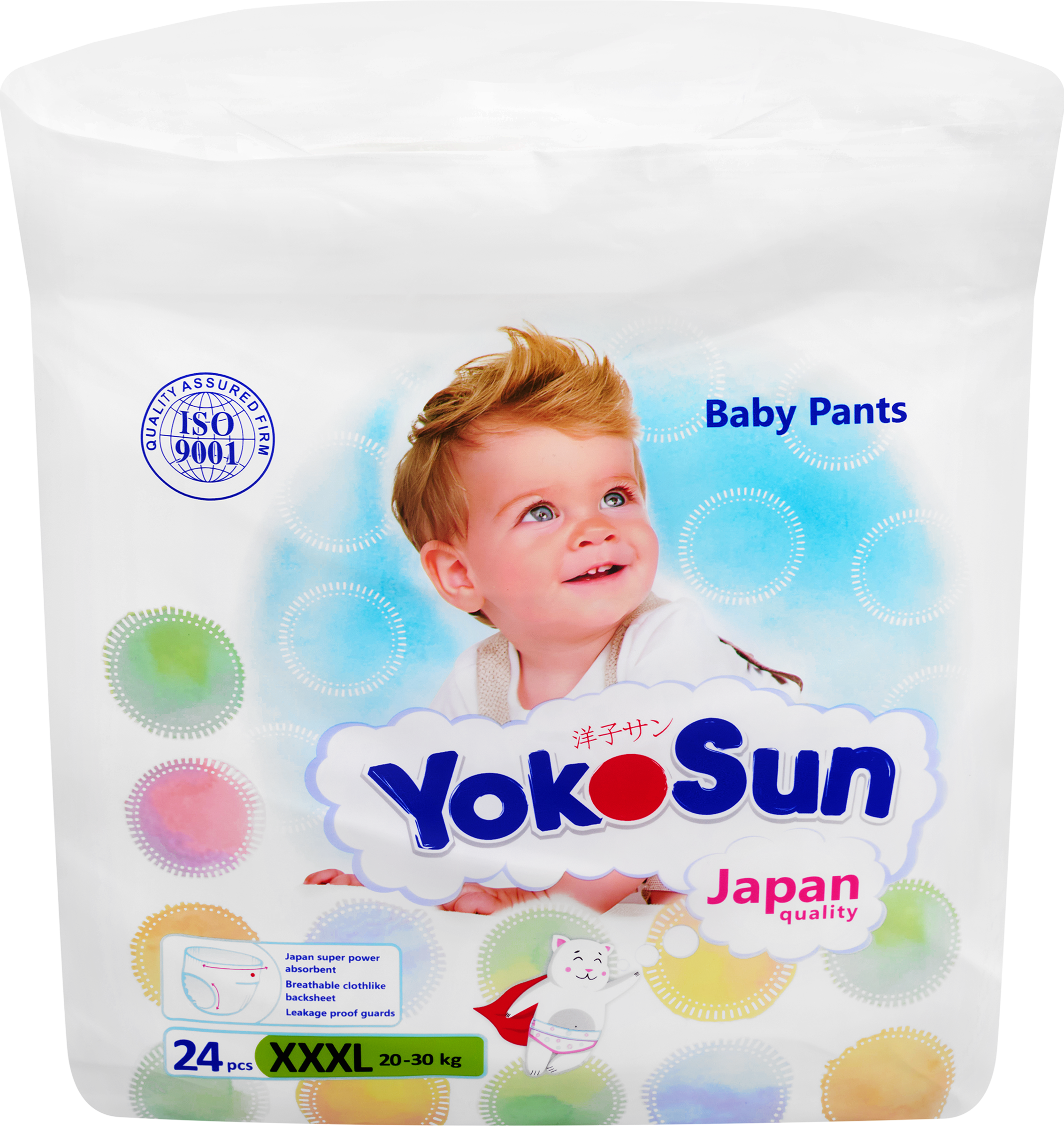 Изображение товара Подгузники-трусики YOKOSUN XXXL 20–30кг, 24шт