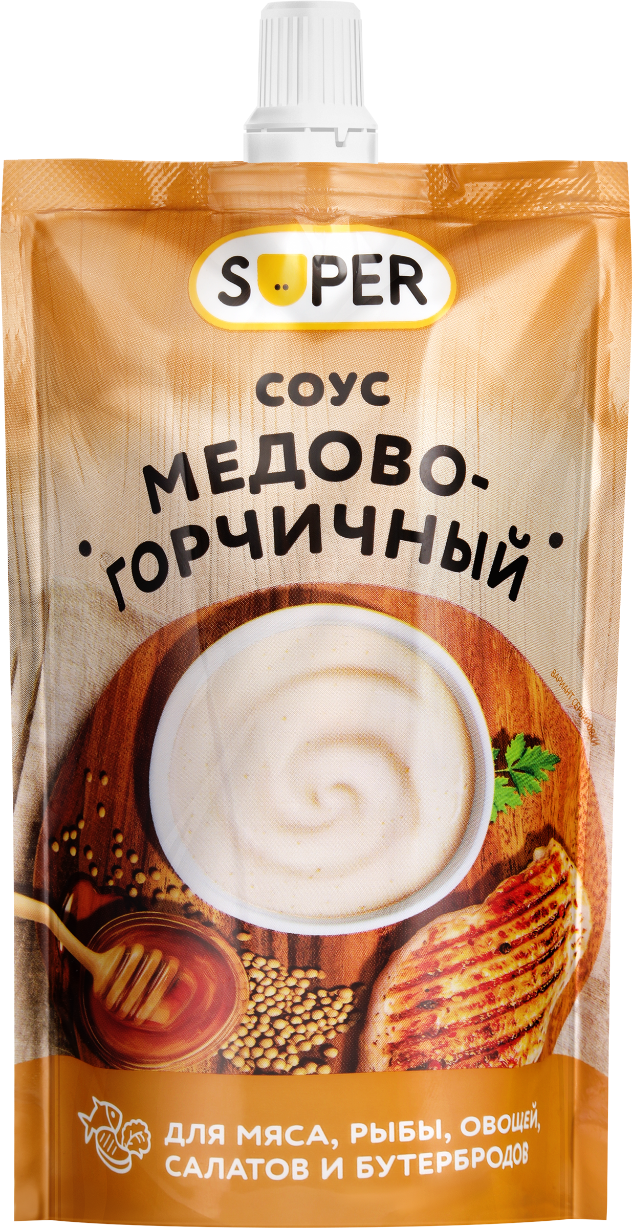 Изображение товара Соус SUPER медово-горчичный 230 кКал Изображение товара Соус SUPER медово-горчичный 230 кКал