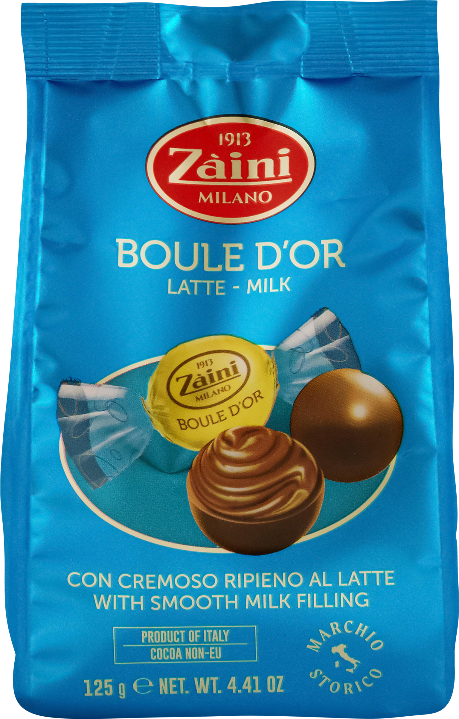 Изображение товара Конфеты шоколадные ZAINI Boule d'or из молочного шоколада 125г