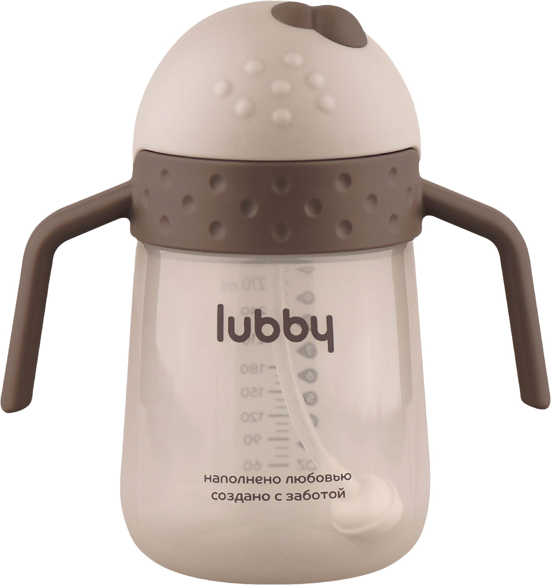 Изображение товара Поильник-непроливайка LUBBY с трубочкой ручками и грузиком