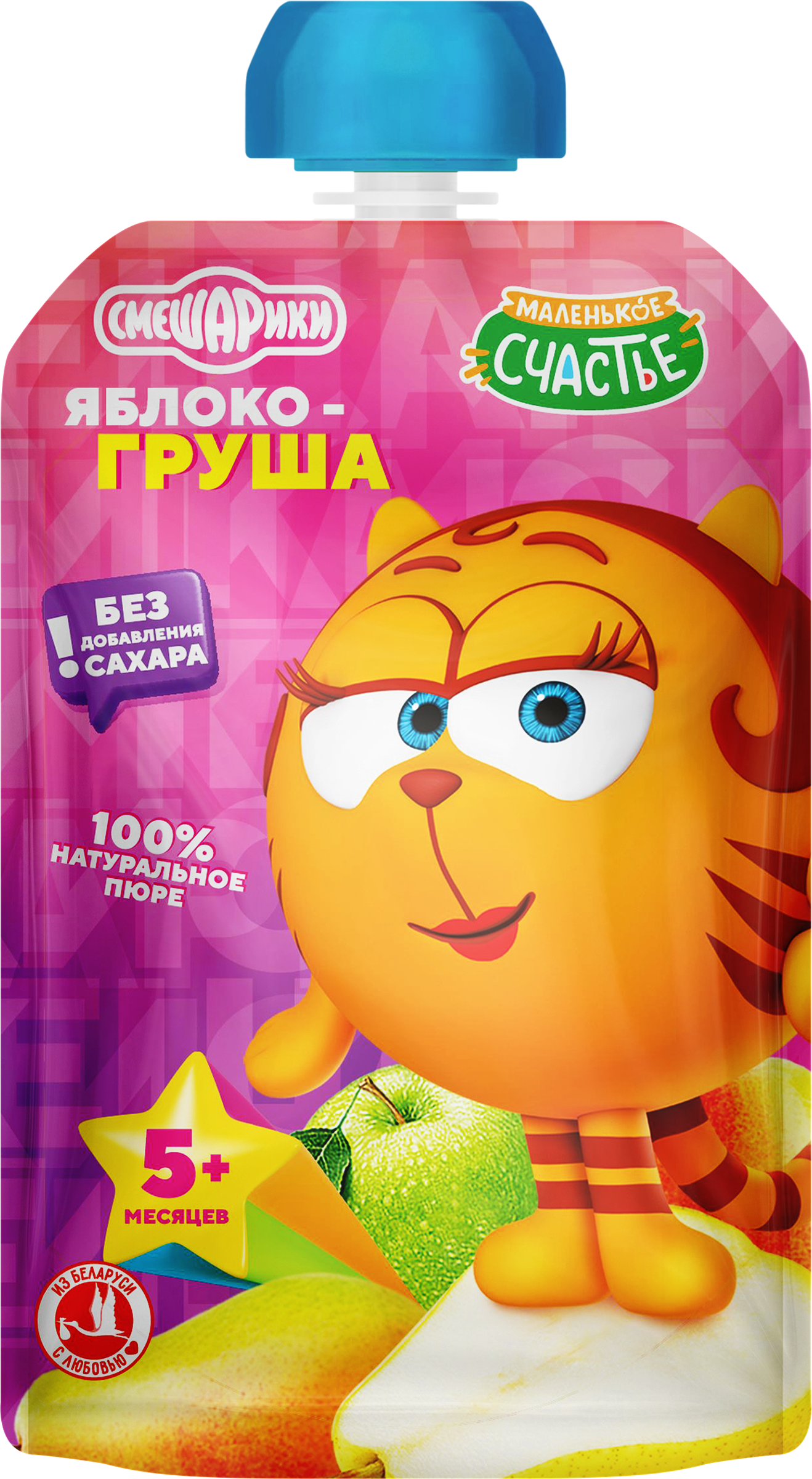 Изображение товара Фруктовое пюре СМЕШАРИКИ Яблоко-Груша 120 г - натуральное питание для детей Изображение товара Фруктовое пюре СМЕШАРИКИ Яблоко-Груша 120 г - натуральное питание для детей