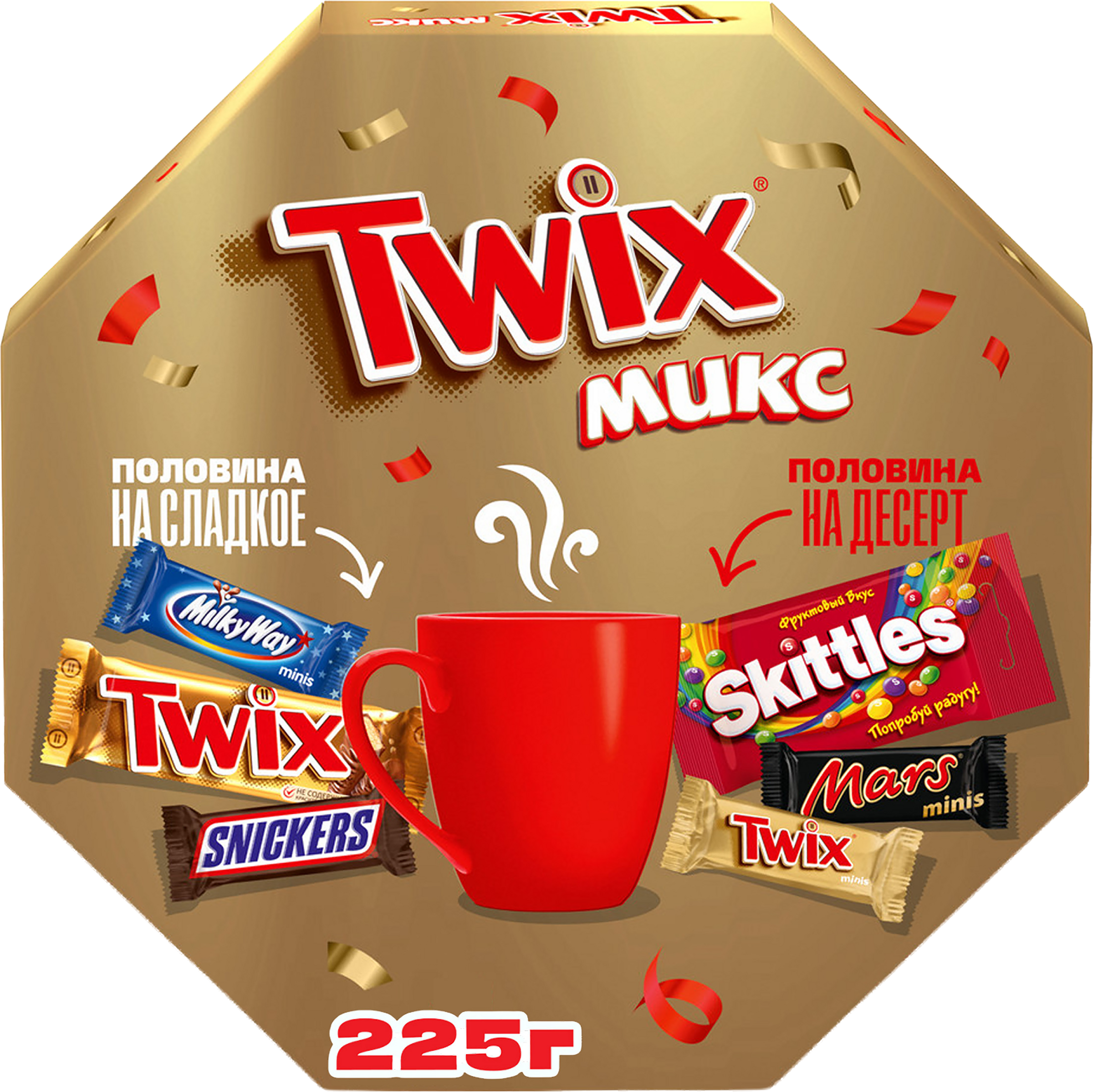 Изображение товара Набор кондитерских изделий TWIX Микс Восьмиугольник Весна, 225г