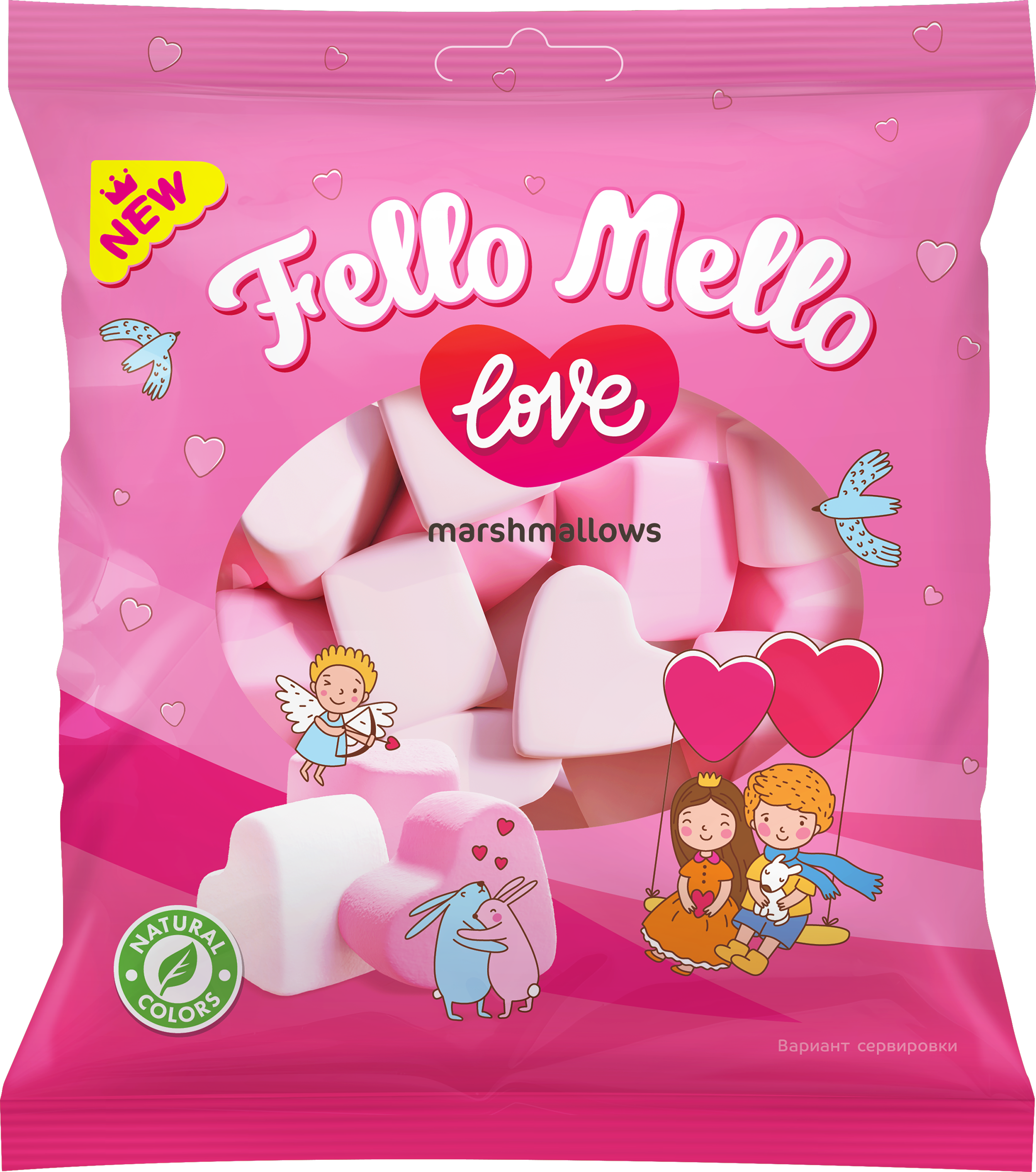 Изображение товара Маршмеллоу FELLO MELLO Love 85г воздушные зефирки для чая и десертов
