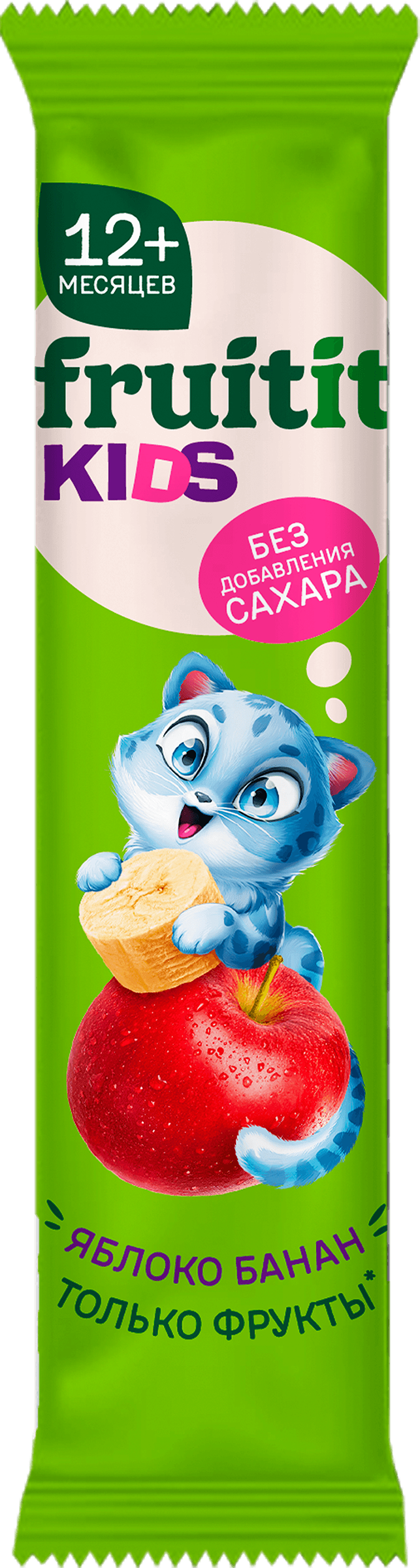 Изображение товара Пастилки фруктовые FRUIT IT KIDS Яблоко-Банан, с 12 месяцев, 15г Изображение товара Пастилки фруктовые FRUIT IT KIDS Яблоко-Банан, с 12 месяцев, 15г