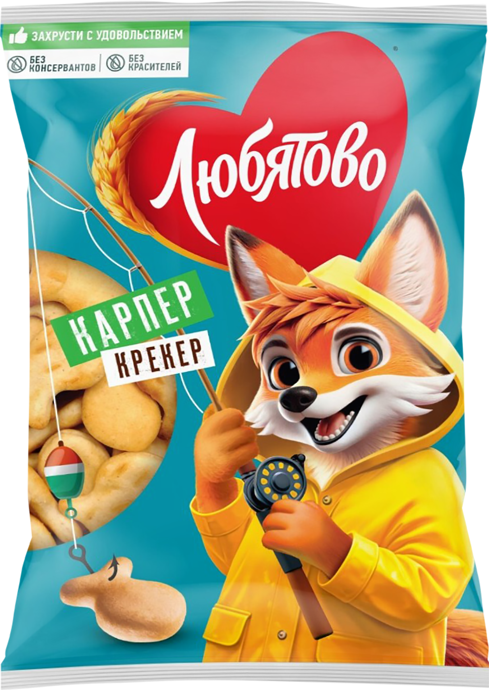 Изображение товара Крекер ЛЮБЯТОВО Карпер 300г - натуральный хрустящий перекус без красителей Изображение товара Крекер ЛЮБЯТОВО Карпер 300г - натуральный хрустящий перекус без красителей