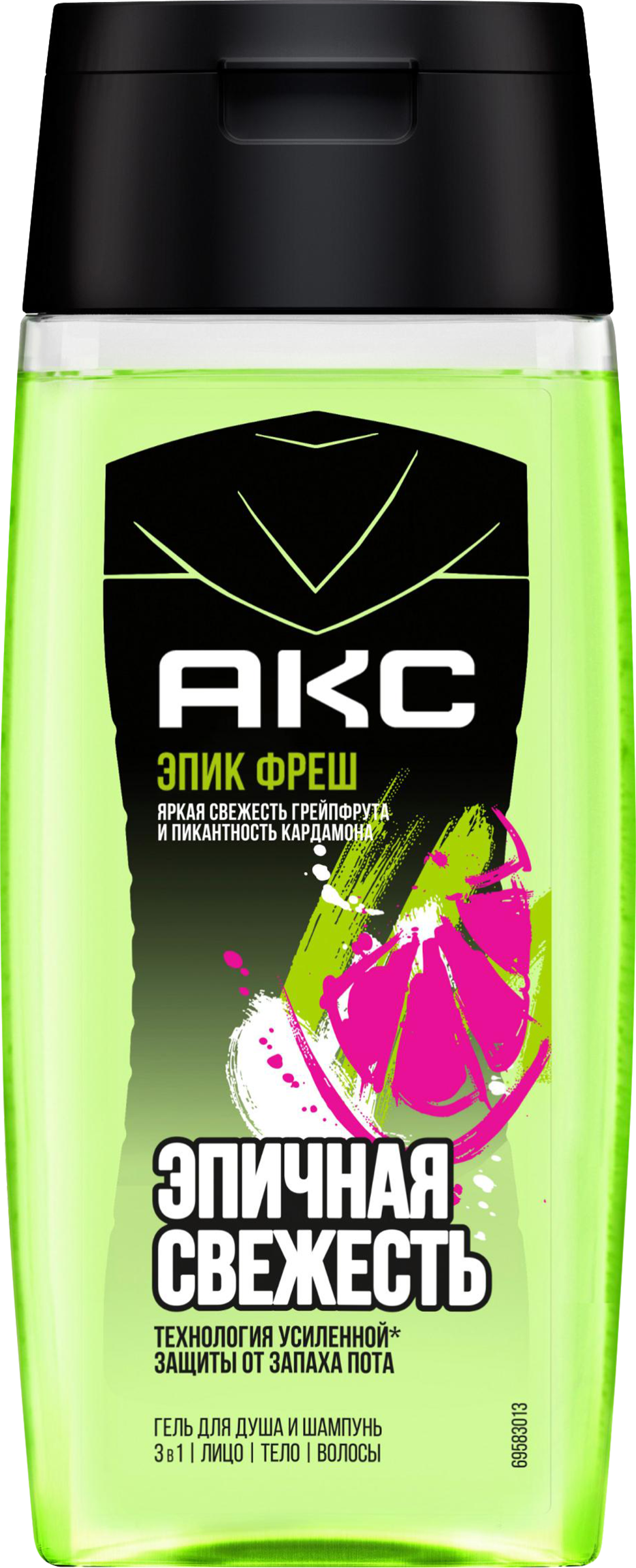 Изображение товара Гель для душа и шампунь AKC 3в1 Epic fresh для всей семьи