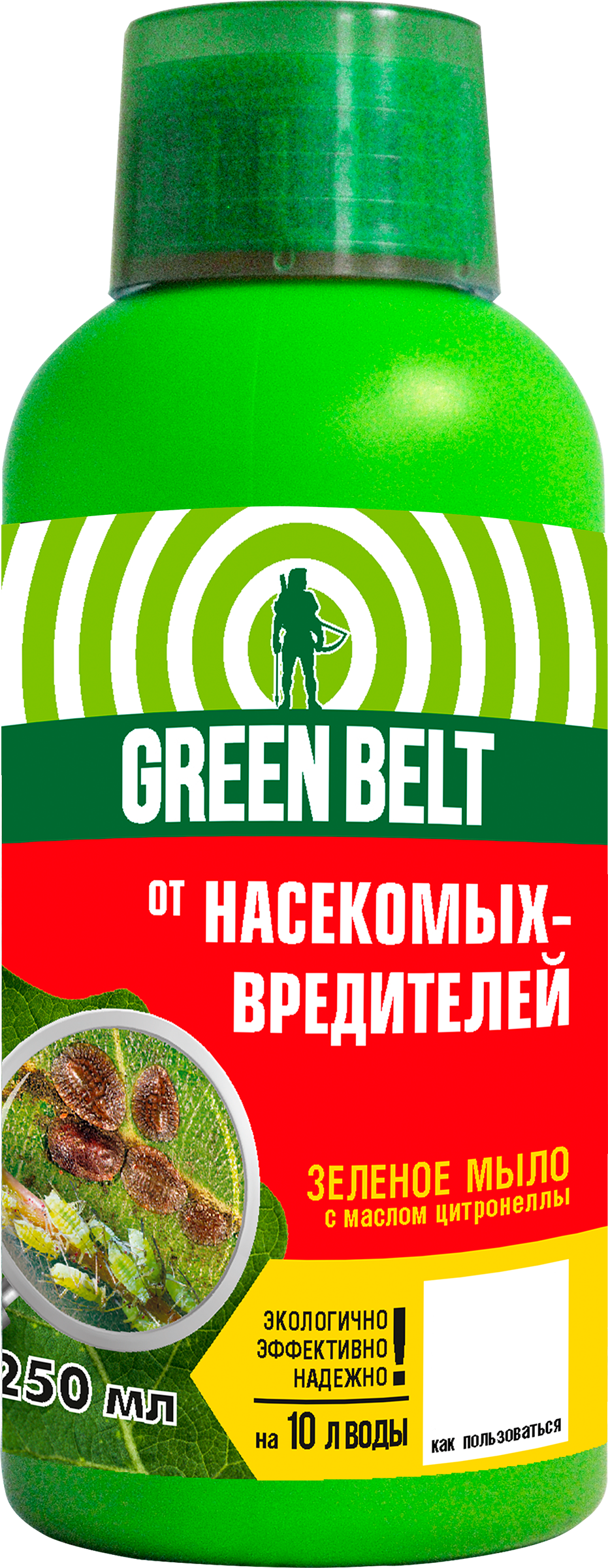 Изображение товара Средство от нас insectov-вредителей GREEN BELT Зеленое мыло с цитронеллой 250мл
