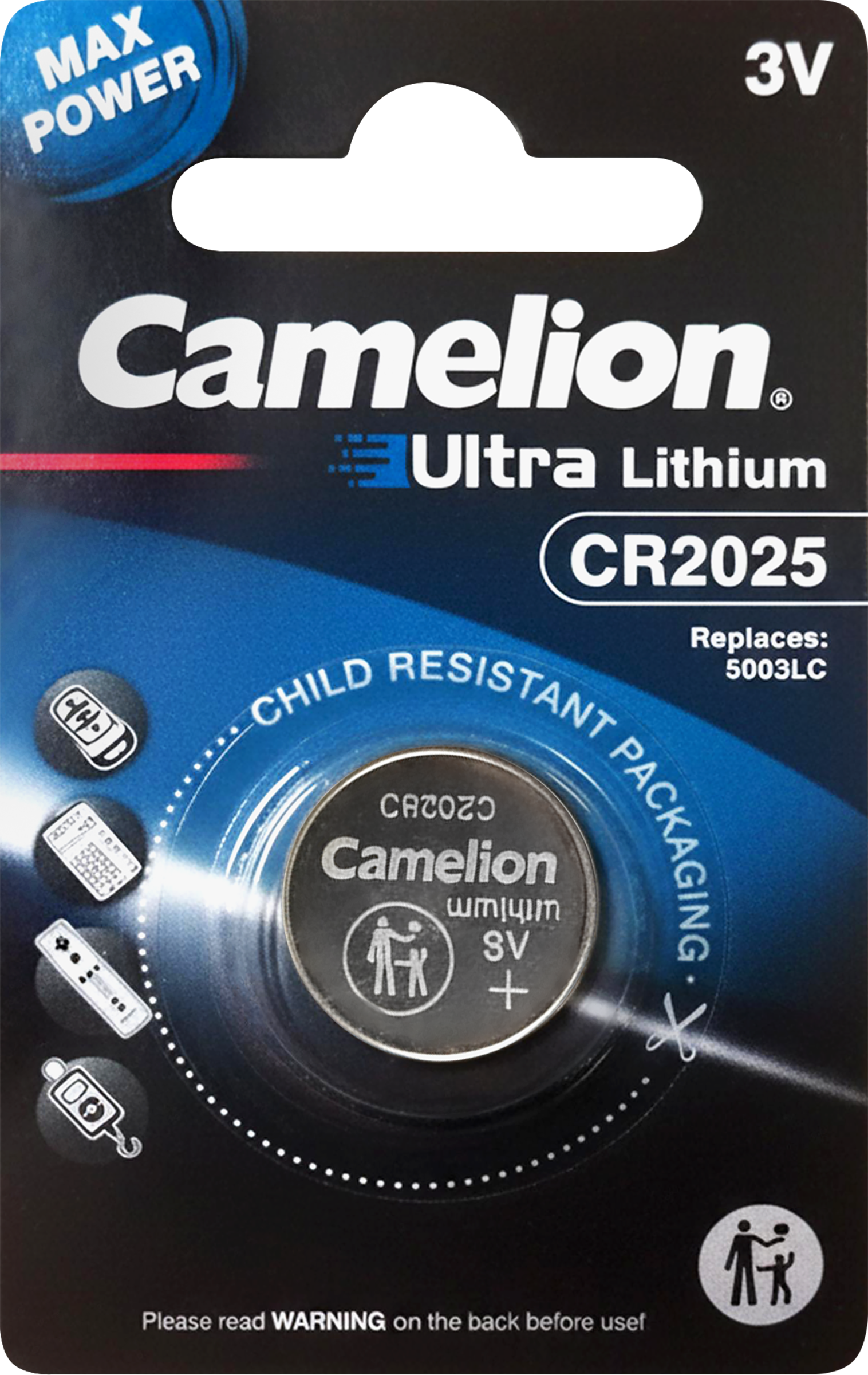 Изображение товара Литиевая батарейка CAMELION CR2025 BL-1 3В, 150 мА*ч, Китай Изображение товара Литиевая батарейка CAMELION CR2025 BL-1 3В, 150 мА*ч, Китай