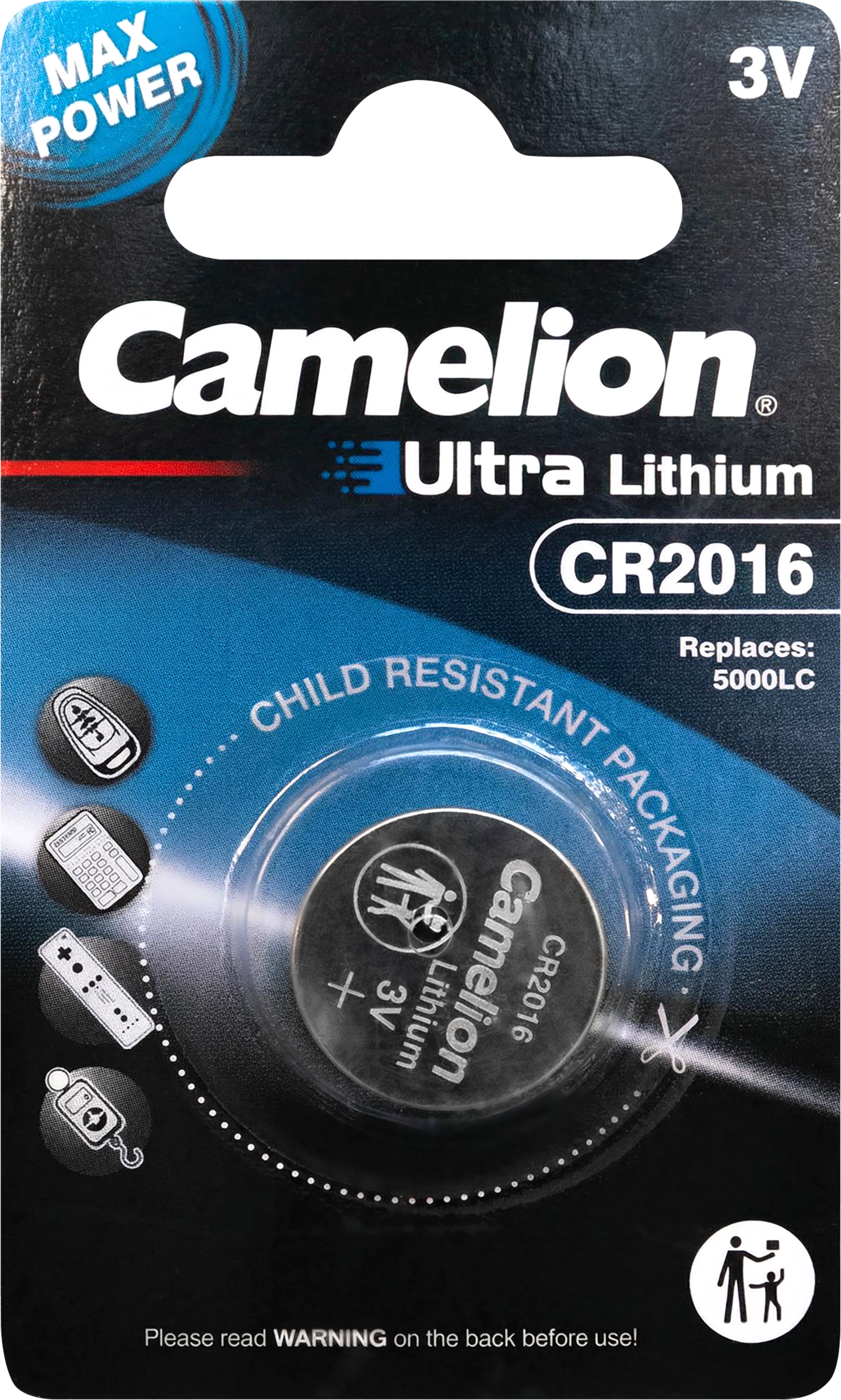 Изображение товара Батарейки CAMELION CR2016 BL-1 литиевые 3В для устройств Изображение товара Батарейки CAMELION CR2016 BL-1 литиевые 3В для устройств