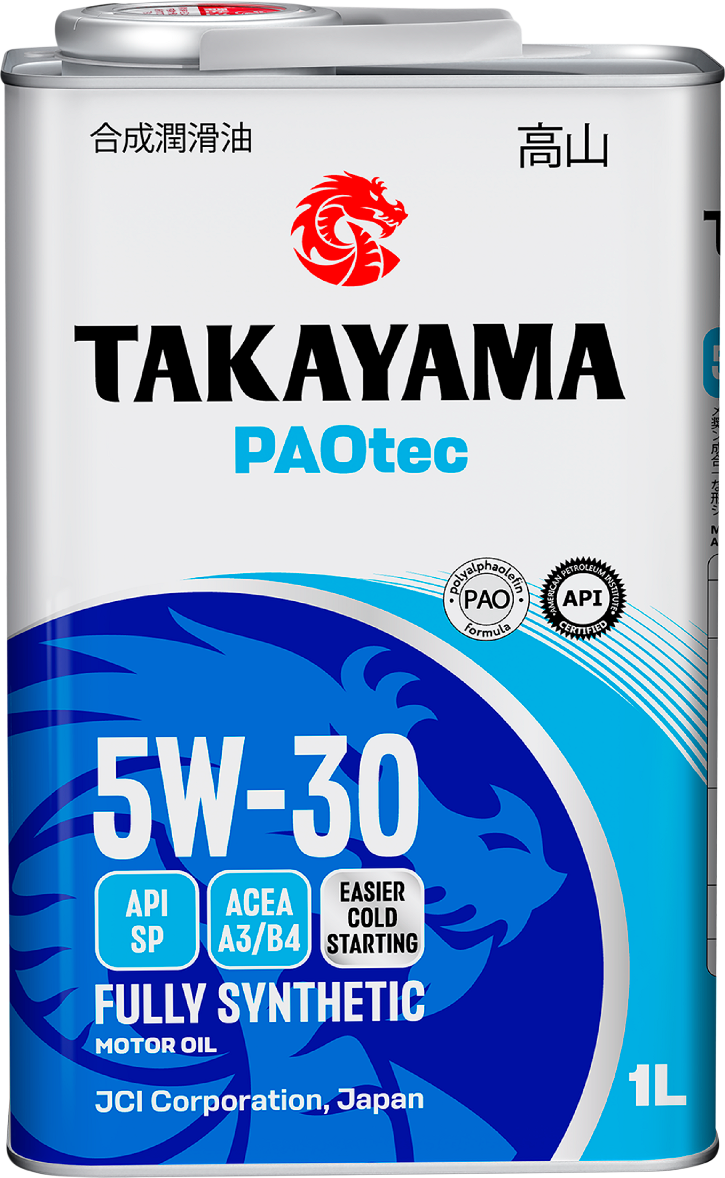 Изображение товара TAKAYAMA Paotec 5W-30 A3/B4 SP - 1 л, масла для авто Изображение товара TAKAYAMA Paotec 5W-30 A3/B4 SP - 1 л, масла для авто