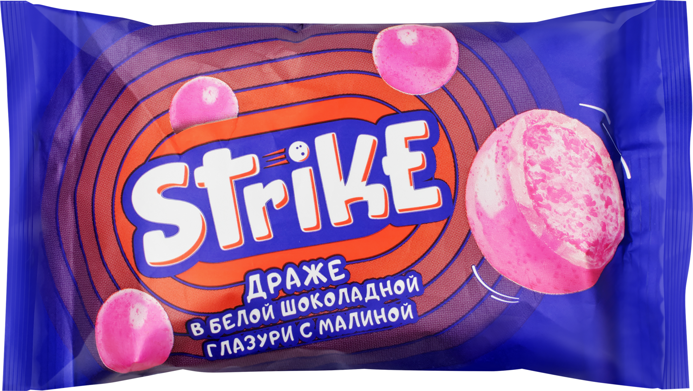 Изображение товара STRIKE Драже Хрустящий шарик с малиной 40г белый шоколад Изображение товара STRIKE Драже Хрустящий шарик с малиной 40г белый шоколад