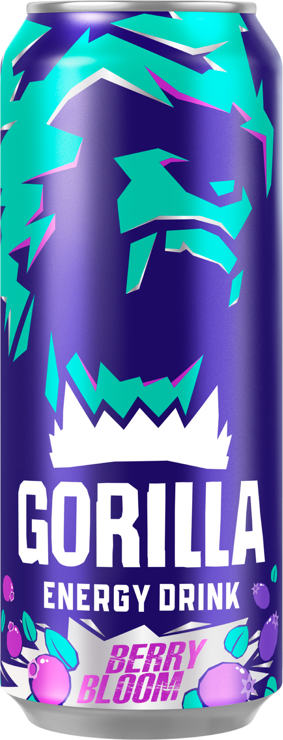 Изображение товара Напиток энергетический GORILLA Berry bloom тонизирующий пастеризованный газированный, 0.45л