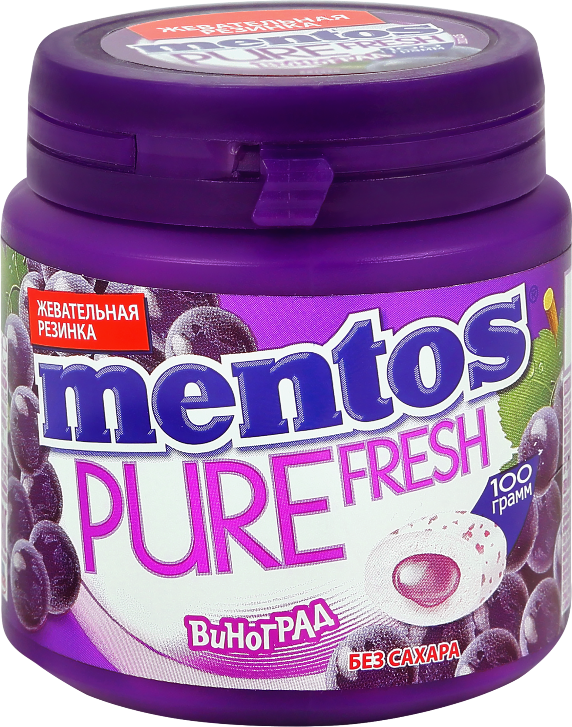 Изображение товара Жевательная резинка MENTOS Pure Fresh вкус виноград, 100г Изображение товара Жевательная резинка MENTOS Pure Fresh вкус виноград, 100г
