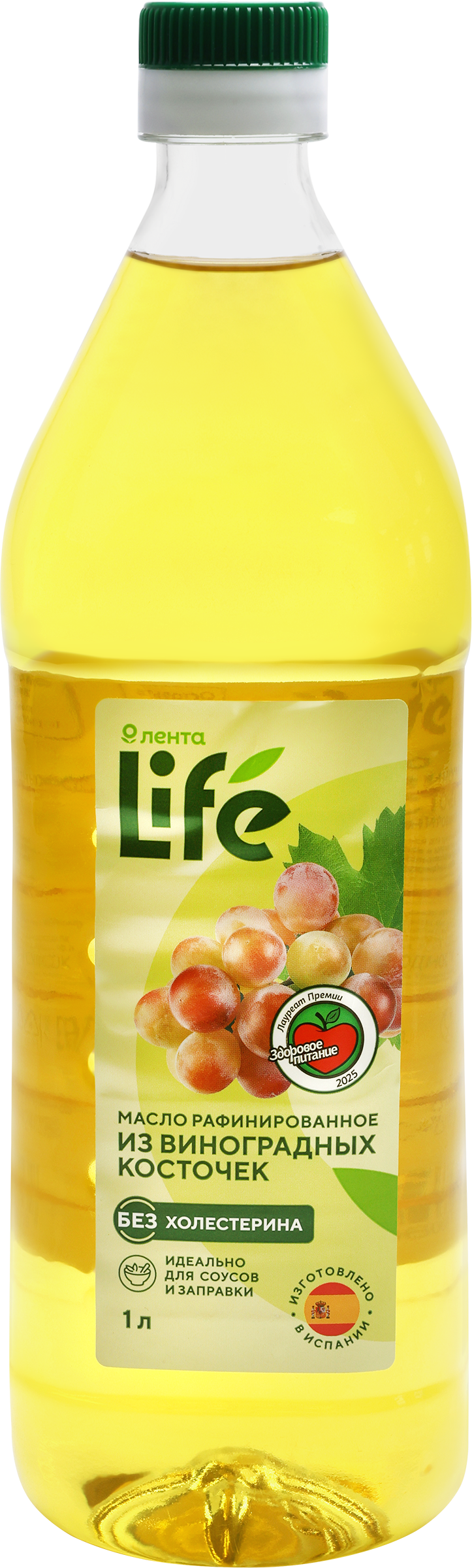 Изображение товара Масло виноградных косточек ЛЕНТА LIFE рафинированное, 1л