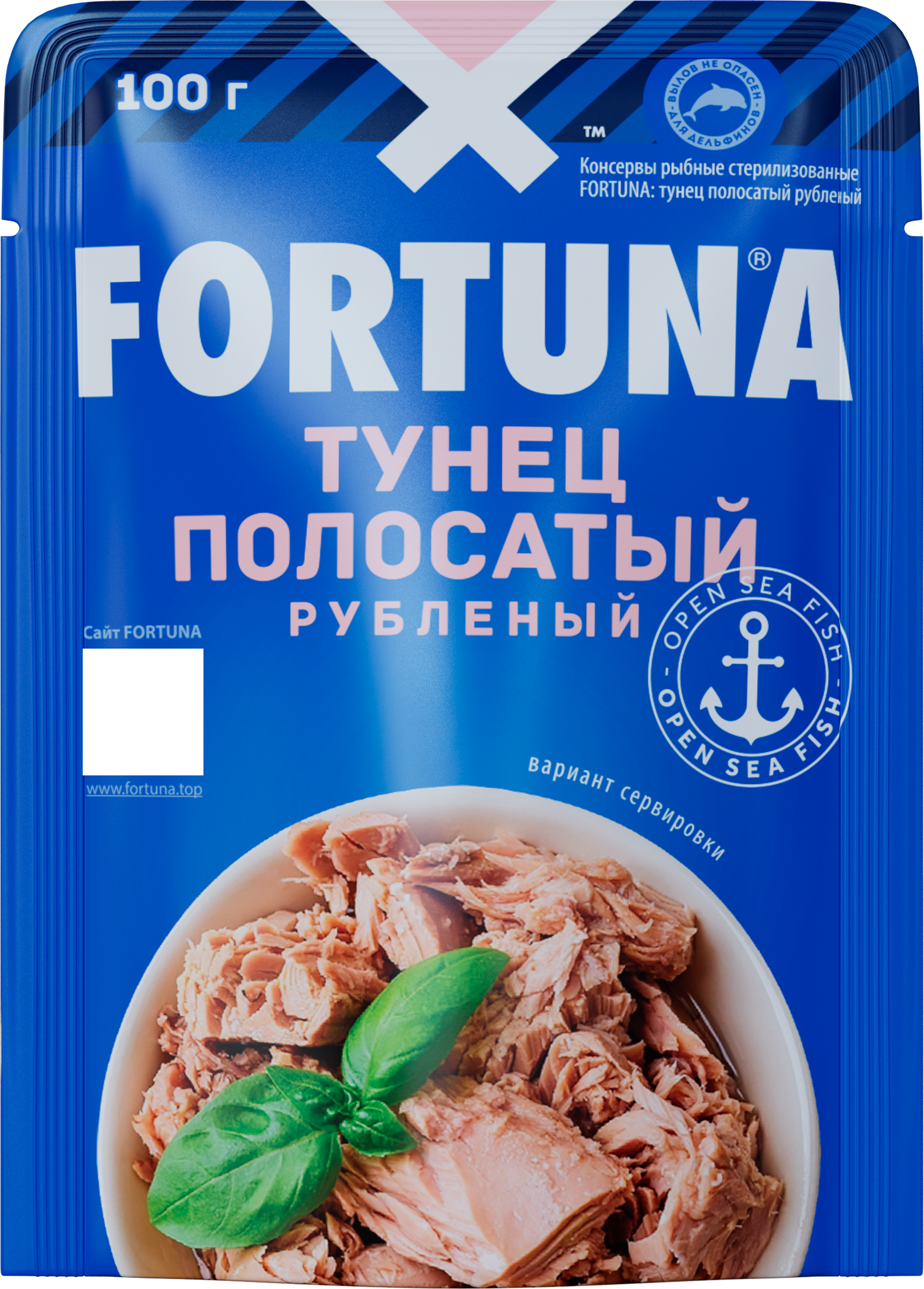 Изображение товара Тунец полосатый FORTUNA рубленый, в собственном соку, 100г Изображение товара Тунец полосатый FORTUNA рубленый, в собственном соку, 100г