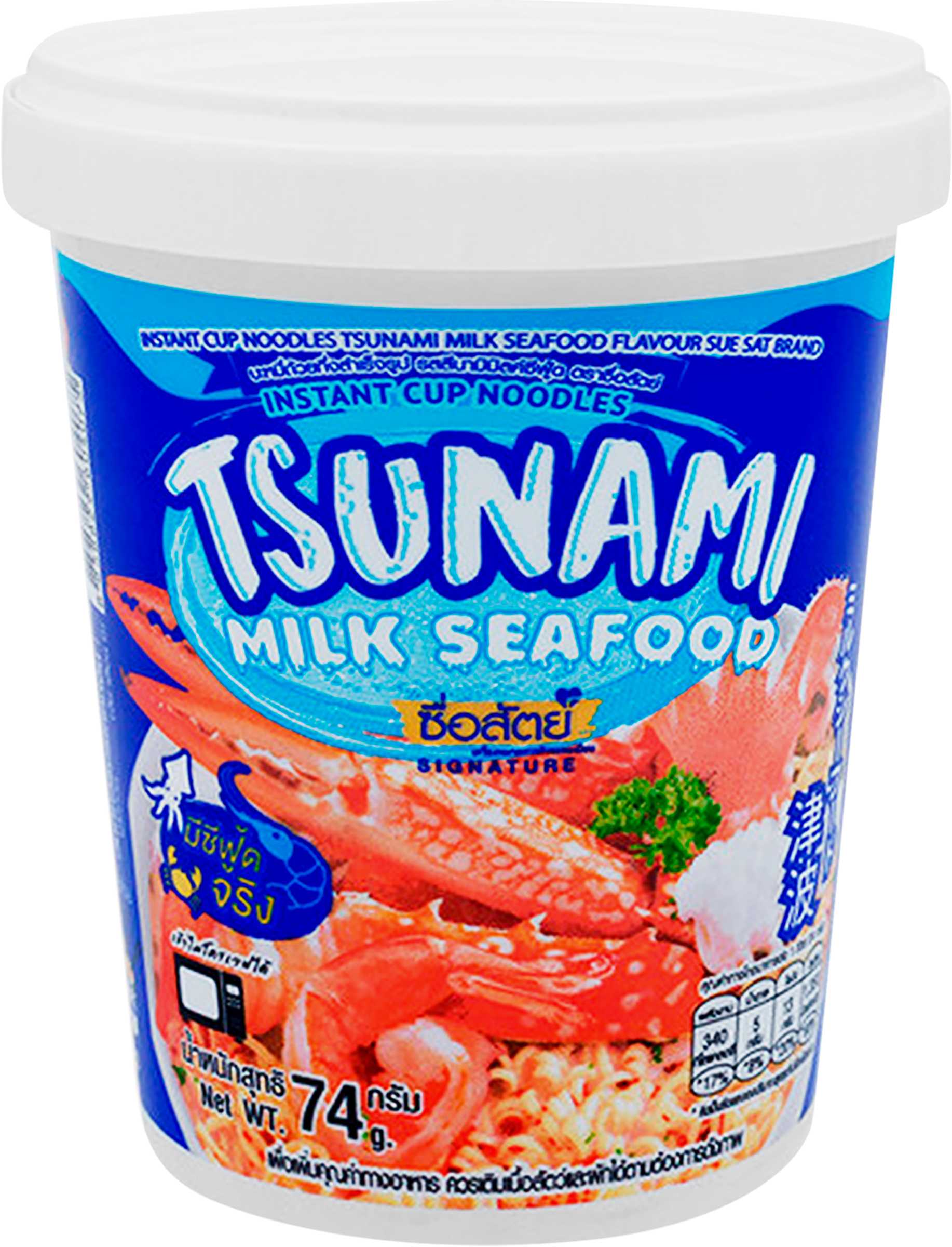 Изображение товара Лапша SUE SAT Tsunami Мореcредний сливочный вкус Изображение товара Лапша SUE SAT Tsunami Мореcредний сливочный вкус