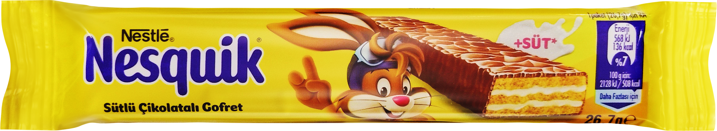 Изображение товара Вафля NESTLE Nesquik Wafer в молочном шоколаде 26,7г с корицей Изображение товара Вафля NESTLE Nesquik Wafer в молочном шоколаде 26,7г с корицей