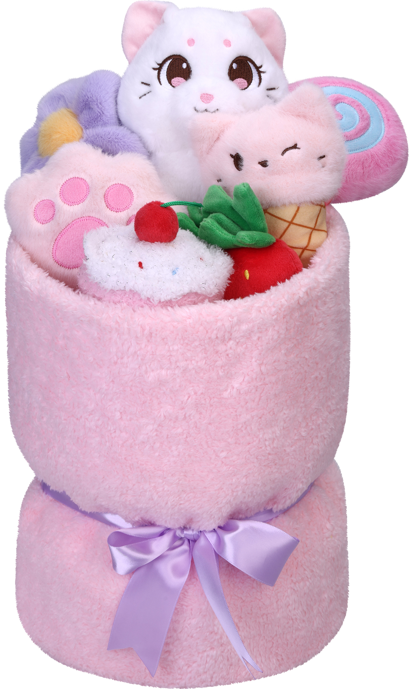 Изображение товара Игрушка мягкая BIGGA Кошка с букетом, Арт. 2511-064A-18 Изображение товара Игрушка мягкая BIGGA Кошка с букетом, Арт. 2511-064A-18