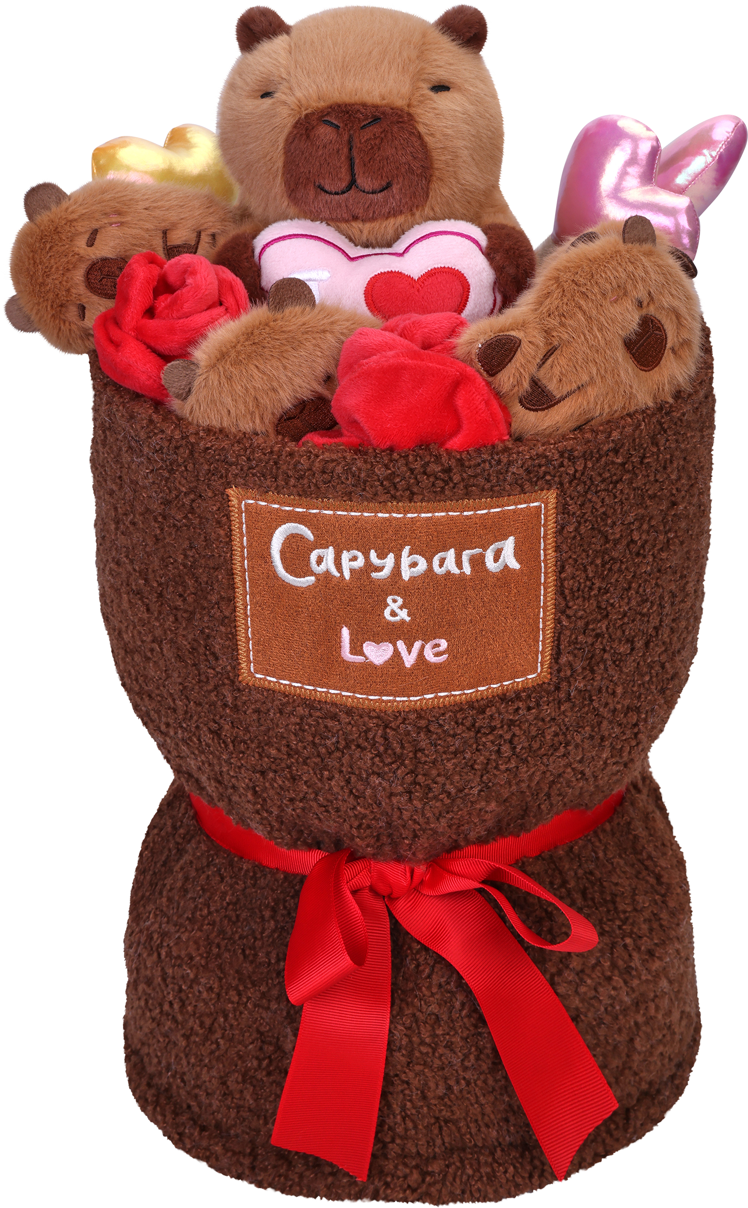 Изображение товара Игрушка мягкая BIGGA Капибара с букетом, Арт. 255-292-18 Изображение товара Игрушка мягкая BIGGA Капибара с букетом, Арт. 255-292-18
