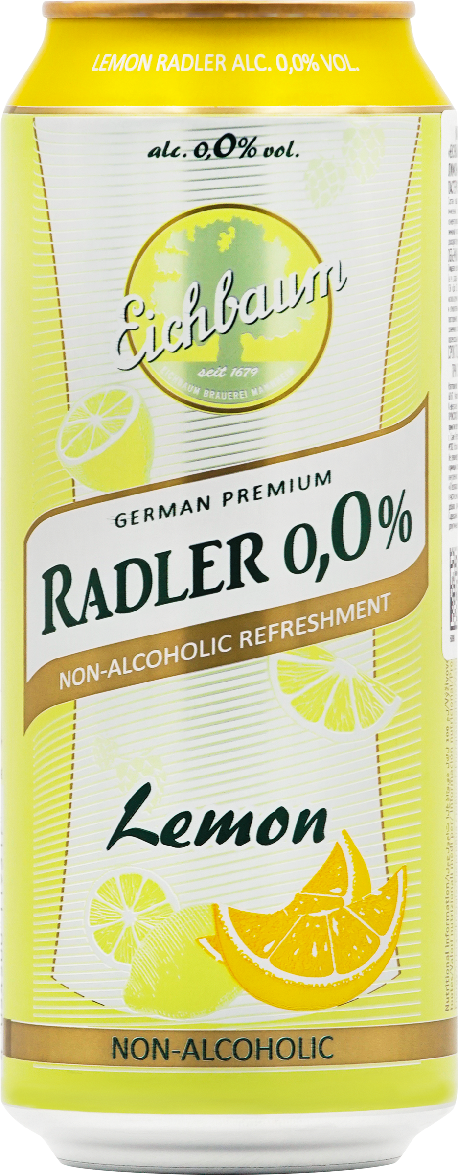 Изображение товара Безалкогольный пивной напиток EICHBAUM Radler Lemon с лимоном 0,5л