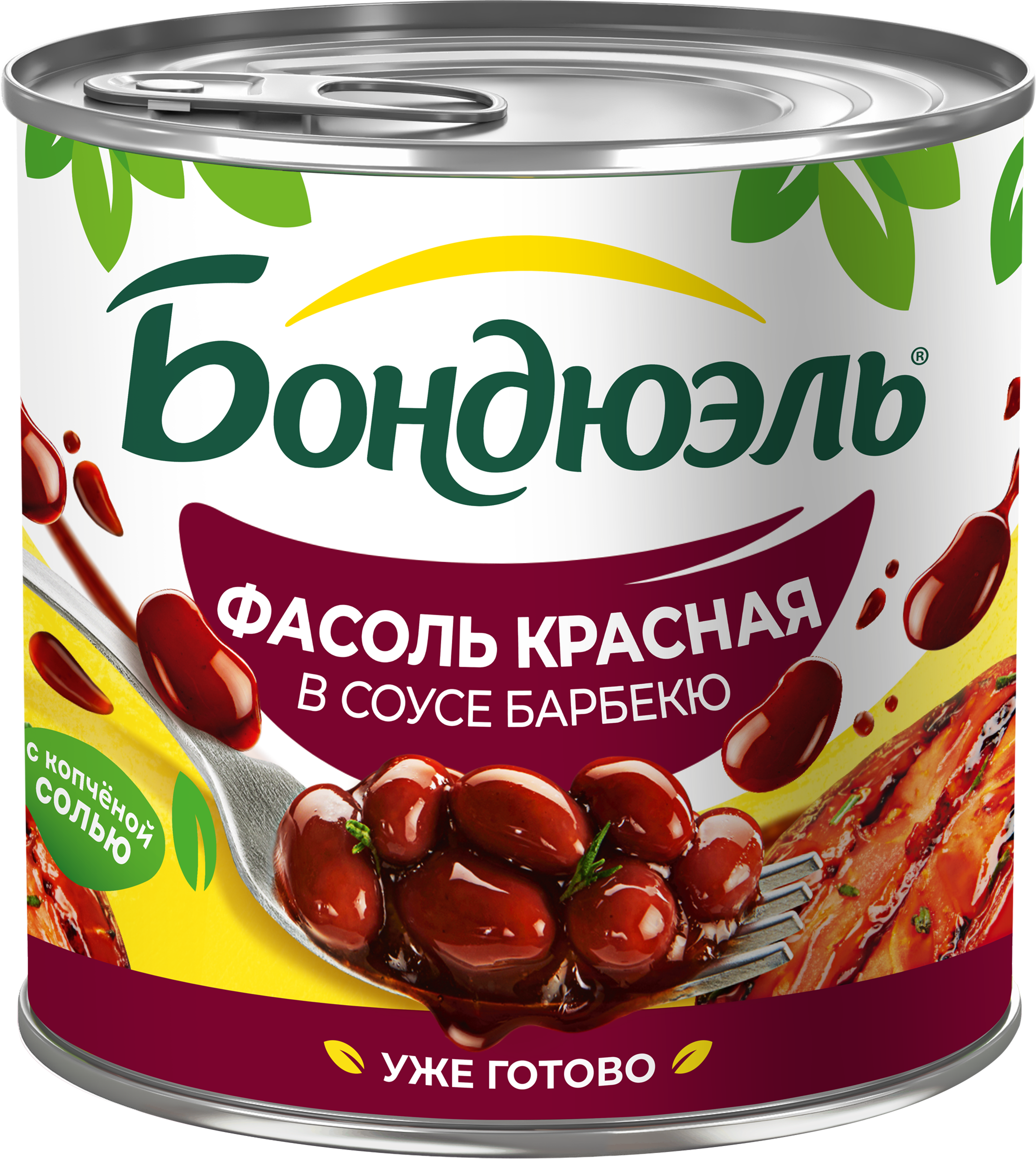 Изображение товара Фасоль красная БОНДЮЭЛЬ в соусе барбекю, 425мл