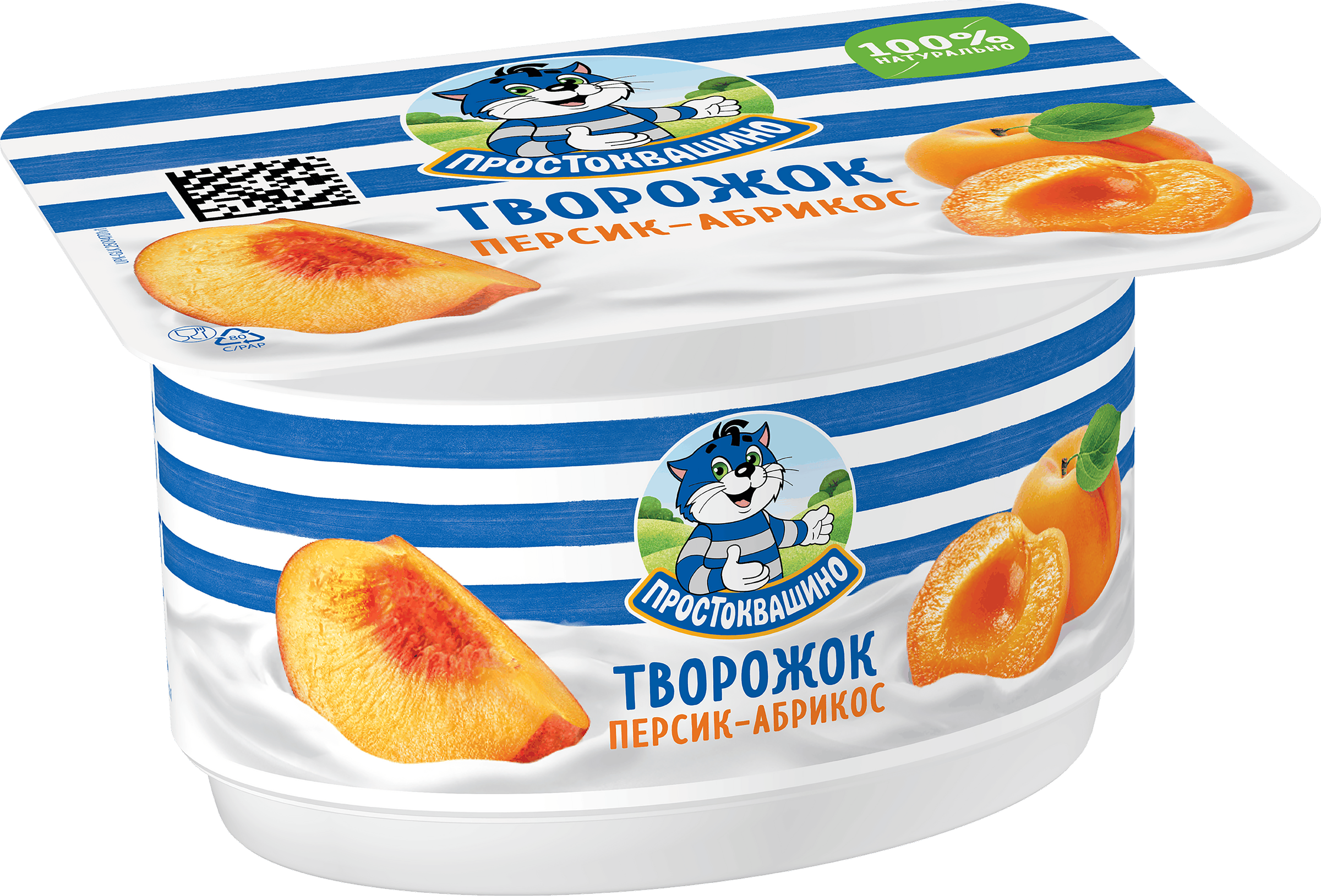 Изображение товара Творожок ПРОСТОКВАШИНО Персик-абрикос 3,6%, без змж, 110г Изображение товара Творожок ПРОСТОКВАШИНО Персик-абрикос 3,6%, без змж, 110г