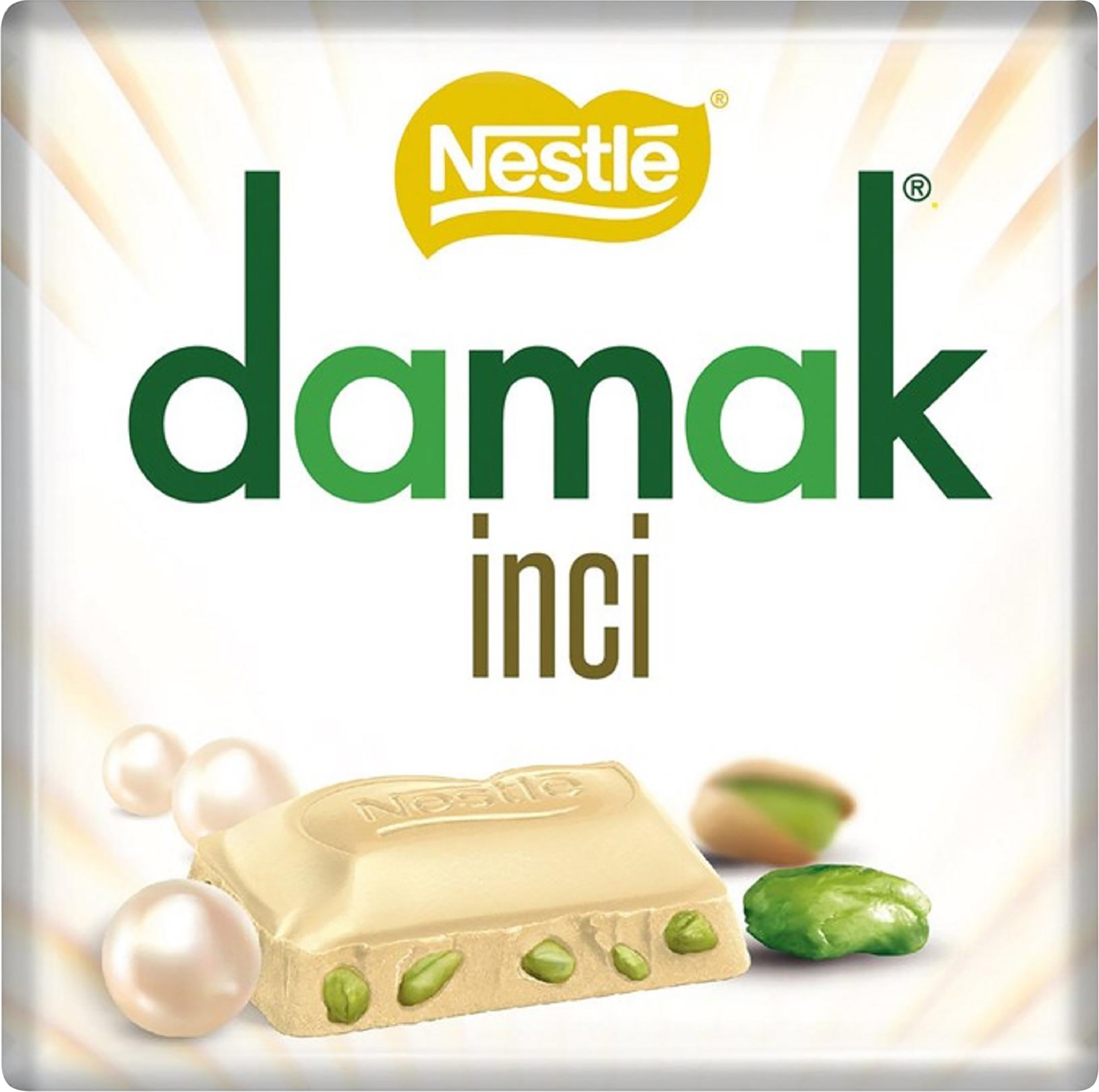 Изображение товара Шоколад белый NESTLE Damak с кусочками фисташек, 60г Изображение товара Шоколад белый NESTLE Damak с кусочками фисташек, 60г