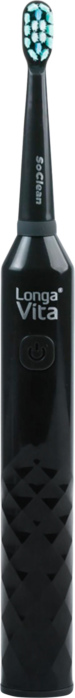 Изображение товара Зубная щетка электрическая LONGA VITA 6 режимов чистки, 4 насадки, черная Изображение товара Зубная щетка электрическая LONGA VITA 6 режимов чистки, 4 насадки, черная