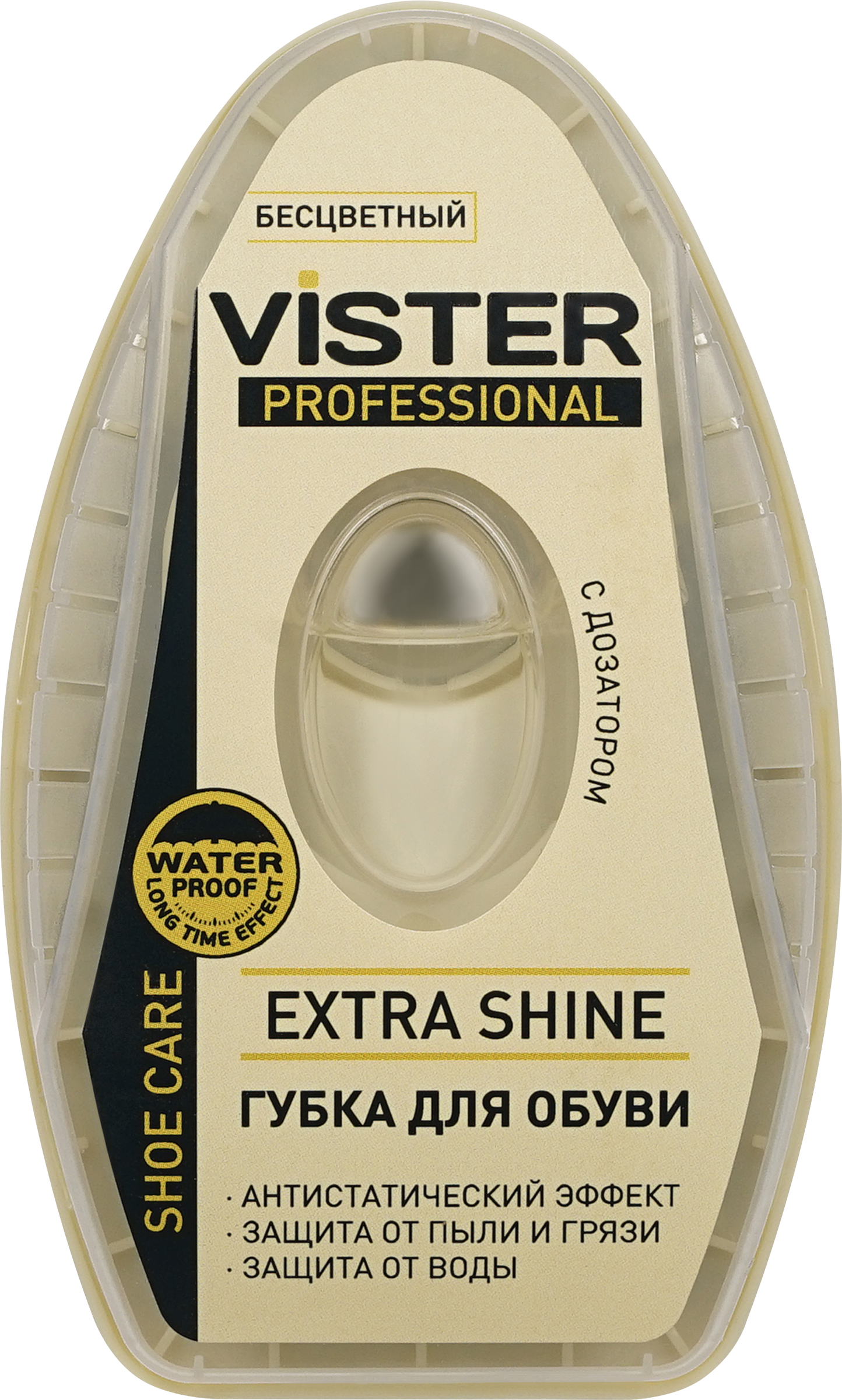 Изображение товара Губка для обуви из гладкой кожи VISTER Proff бесцветная, с дозатором, 6мл Изображение товара Губка для обуви из гладкой кожи VISTER Proff бесцветная, с дозатором, 6мл