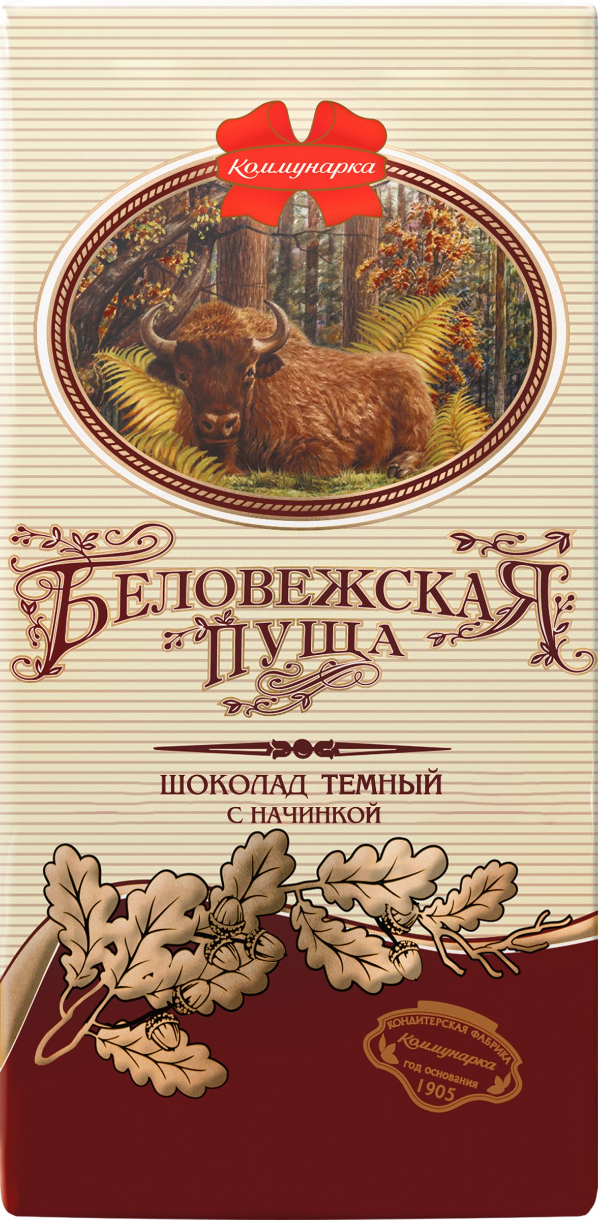 Изображение товара Шоколад темный КОММУНАРКА Беловежская пуща с желейной начинкой и ароматом джина, 90г Изображение товара Шоколад темный КОММУНАРКА Беловежская пуща с желейной начинкой и ароматом джина, 90г