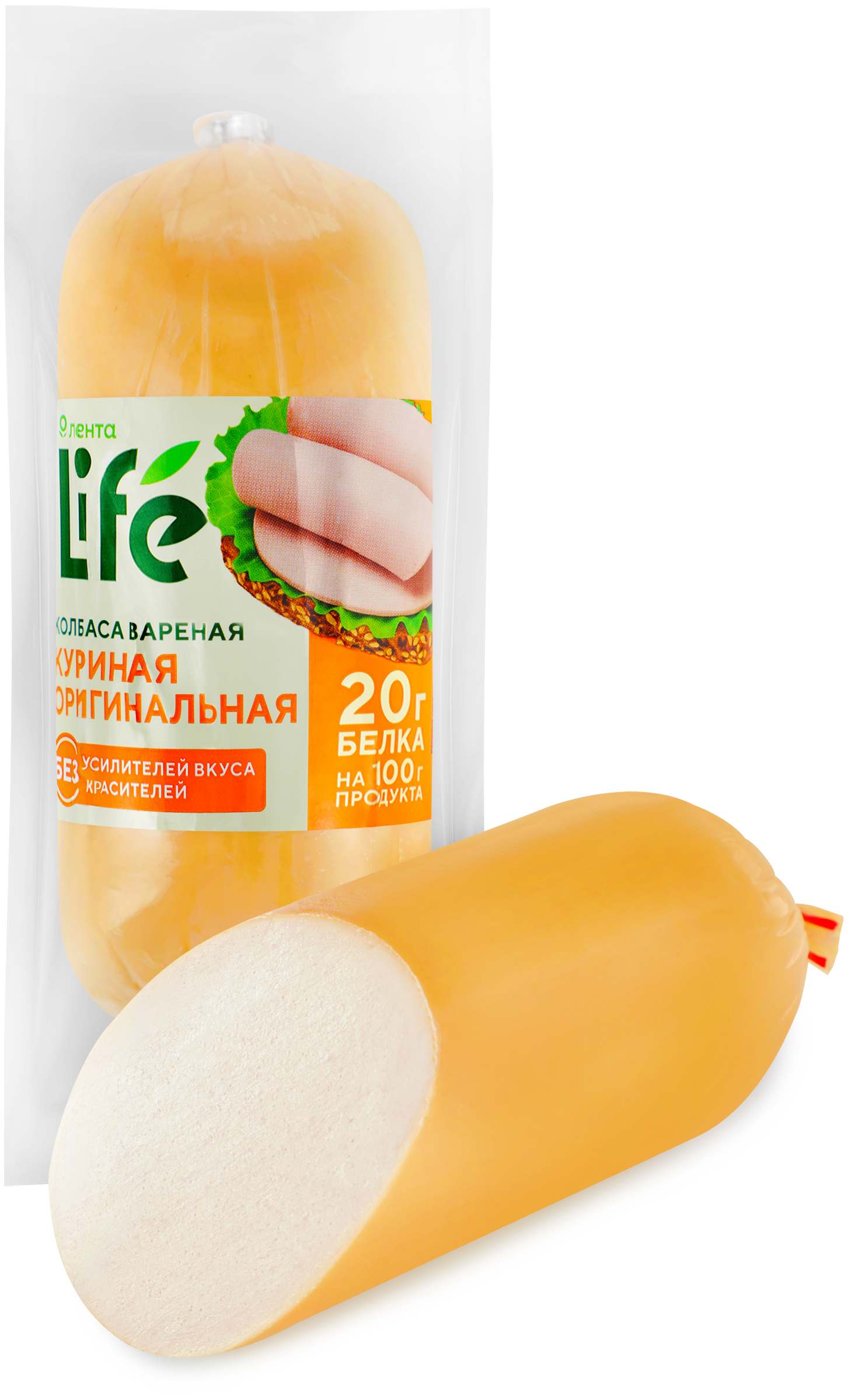 Изображение товара Колбаса ЛЕНТА LIFE Категория А 300 г вареная