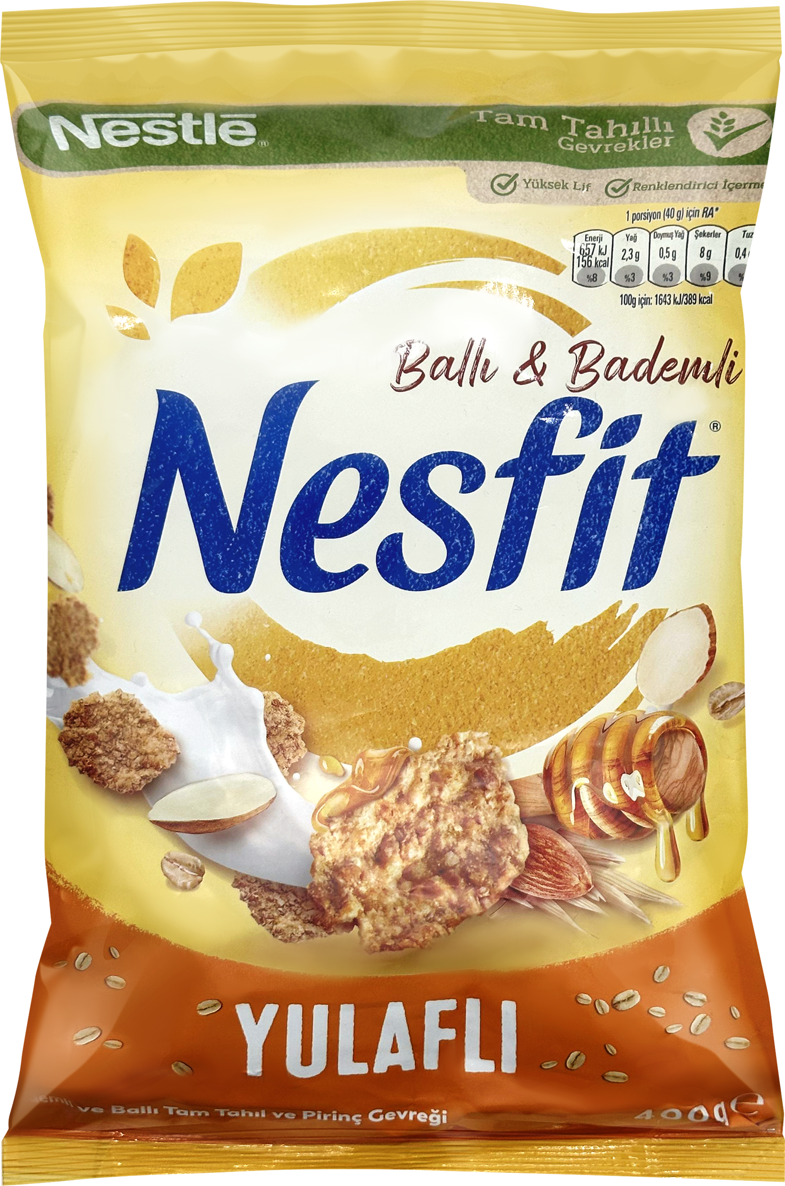 Изображение товара Готовый завтрак NESTLE Nesfit, с медом и миндалем, 400г Изображение товара Готовый завтрак NESTLE Nesfit, с медом и миндалем, 400г