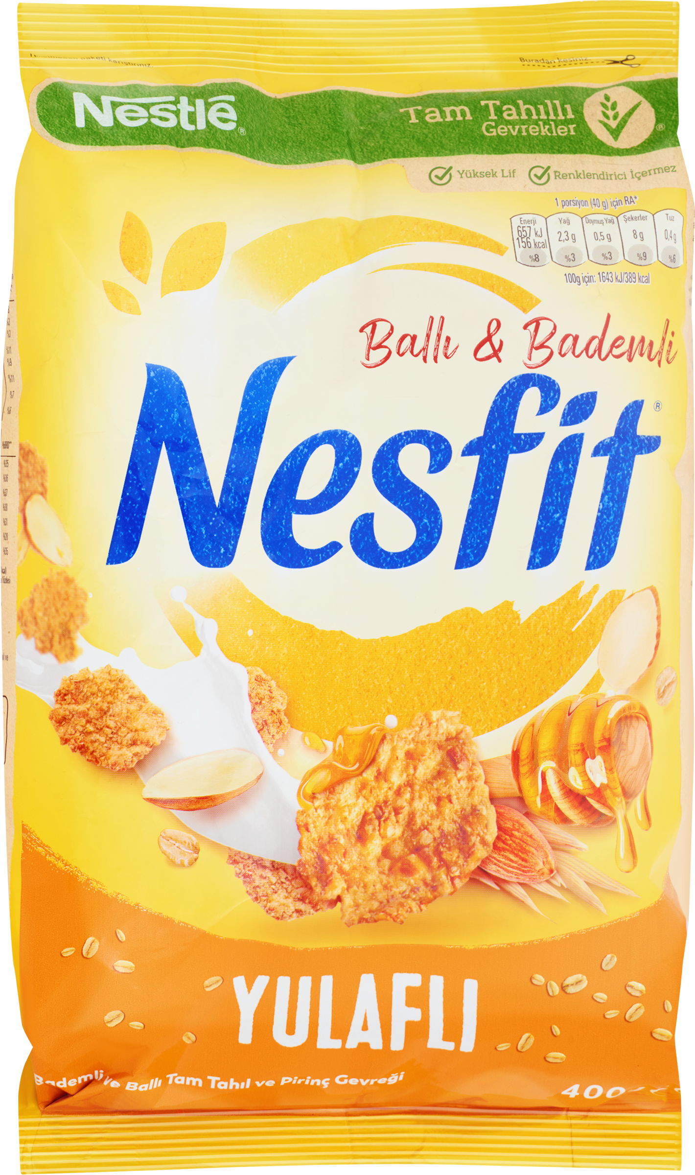 Изображение товара Готовый завтрак NESTLE Nesfit, с медом и миндалем, 400г Изображение товара Готовый завтрак NESTLE Nesfit, с медом и миндалем, 400г