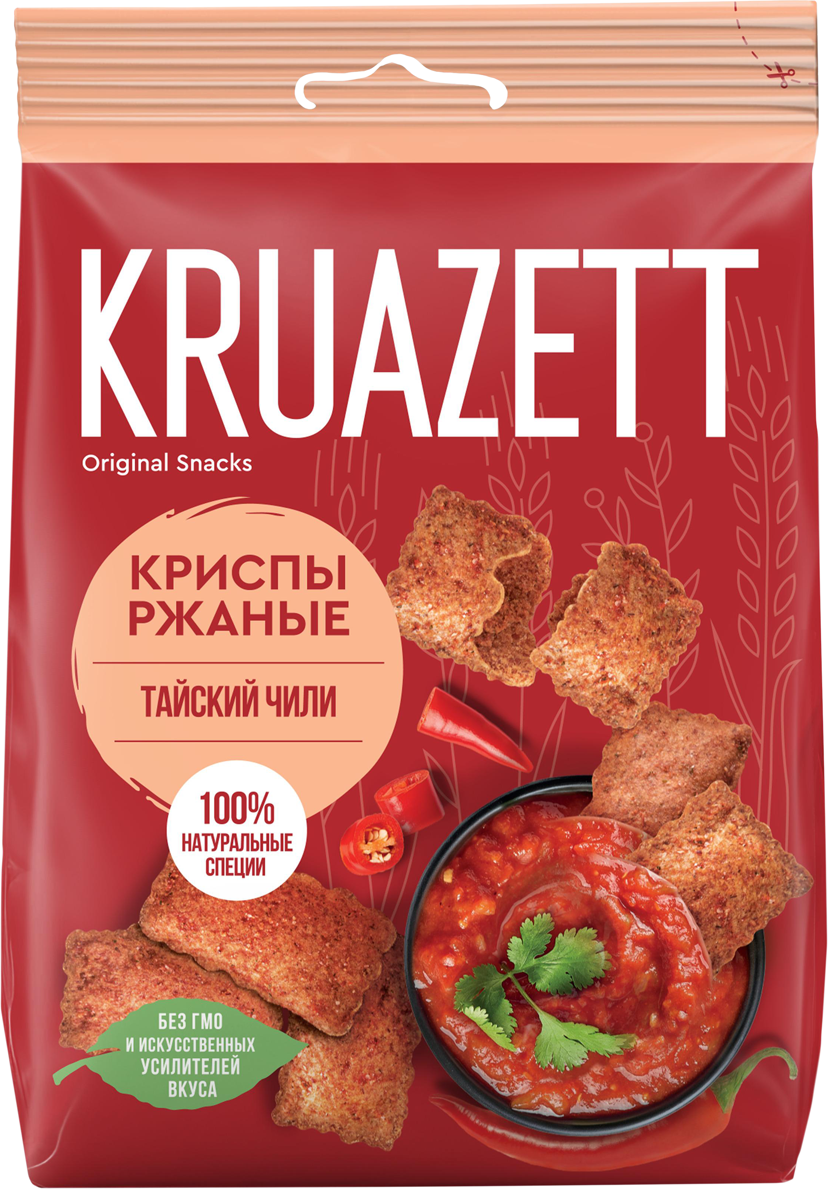 Изображение товара Сухарики ржаные KRUAZETT Криспы со вкусом тайского чили, 70г