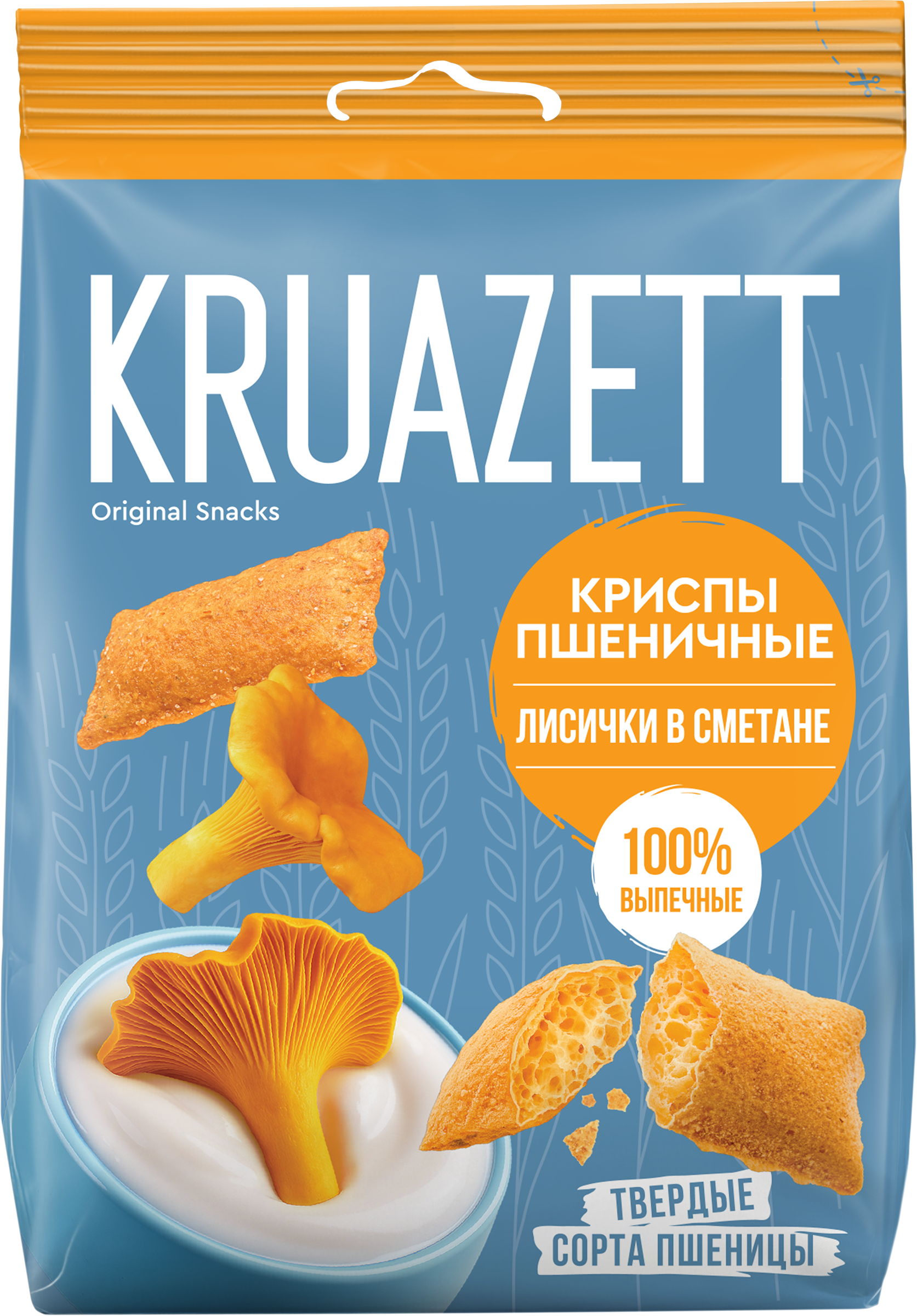 Изображение товара Сухарики КРУАЗЕТТ Криспы со вкусом лисичек в сметане, 70 г