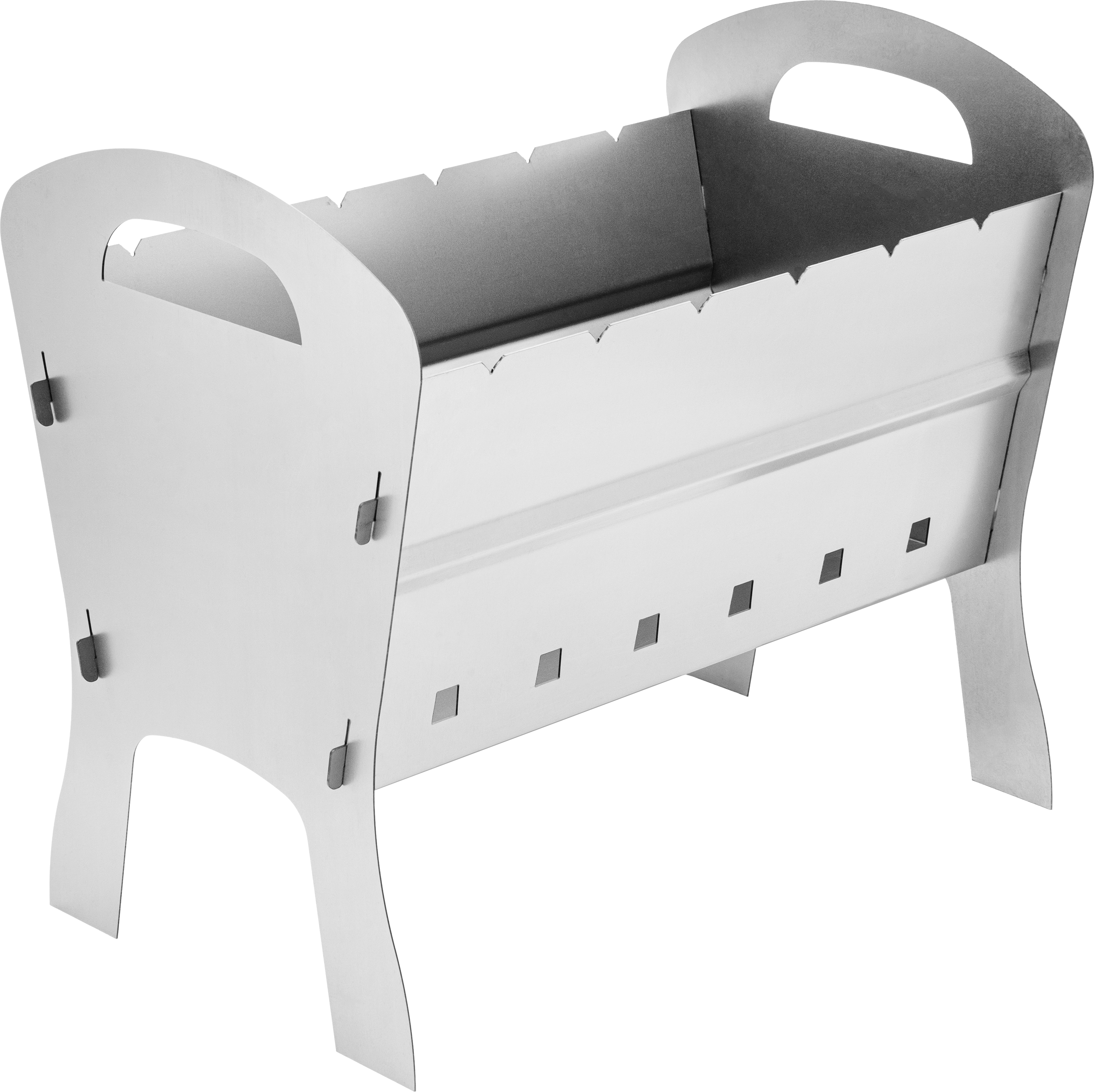Изображение товара Мангал из стали с 6 шампурами PLATINUM CHOICE 40x27x37см для пикников